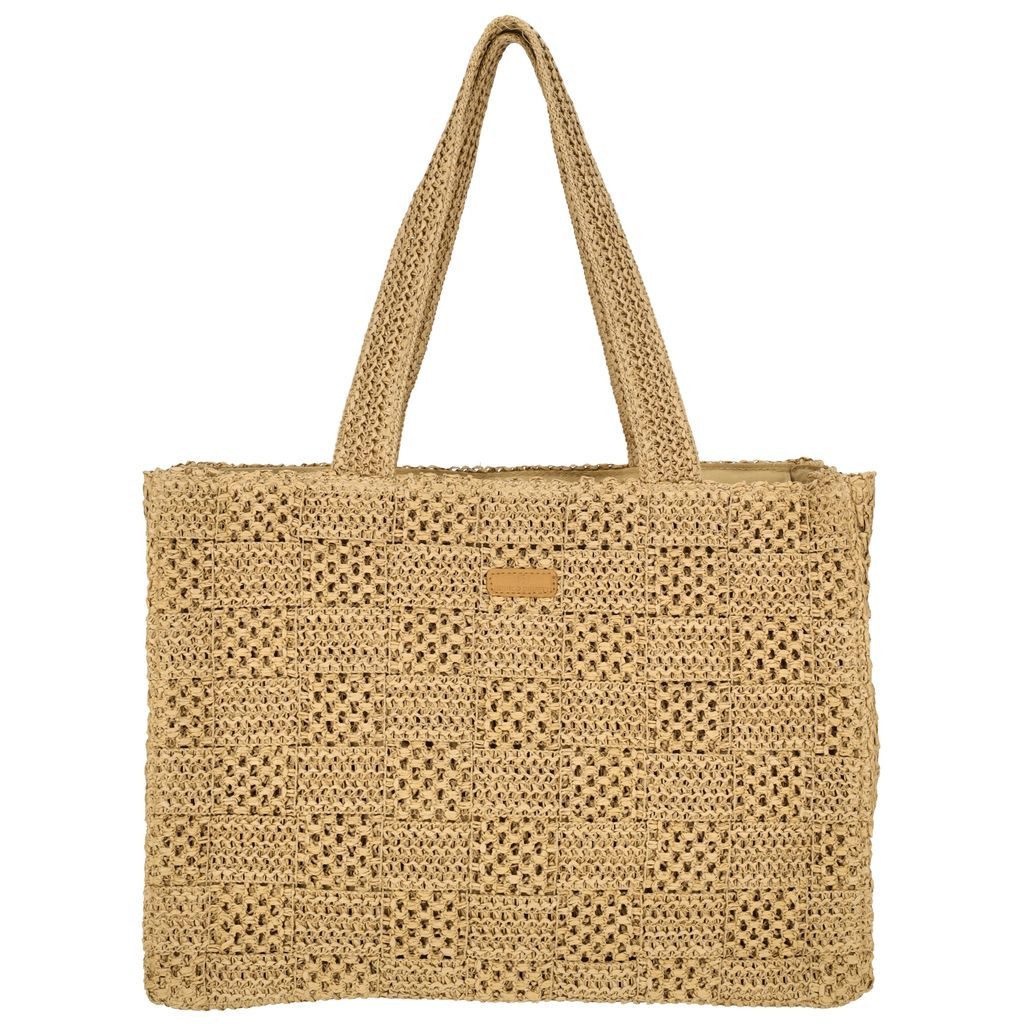 Enrico Benetti Strandtasche Badetasche mit Reißverschluss Damen Herren (Shopper, groß), in schöner Bastoptik