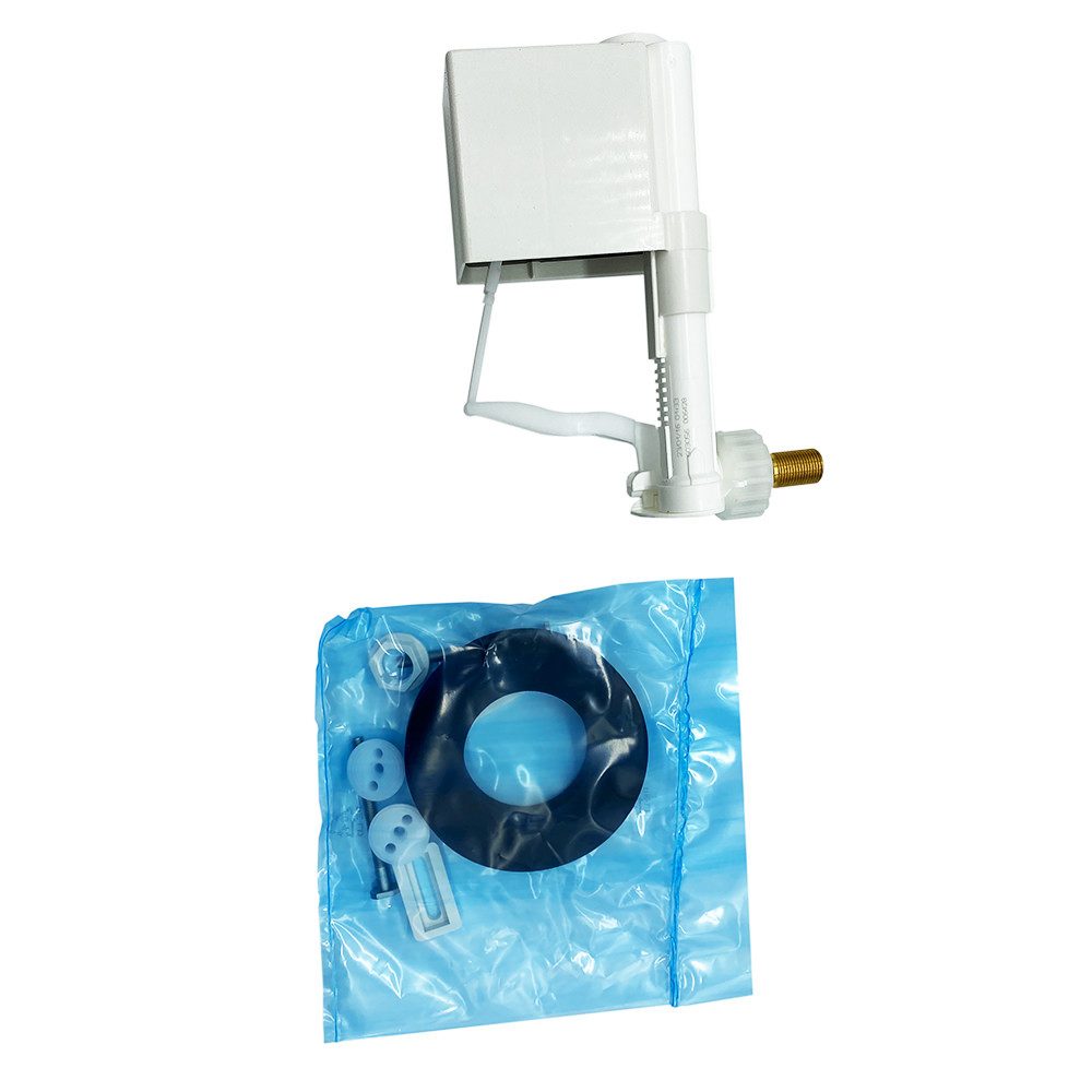 Belvit Spülkasten ZAF0101, einzel, 1 St., Belvit Zaffiro Spülkasten Aufsatzspülkasten Weiß 2-Weg-Spülung