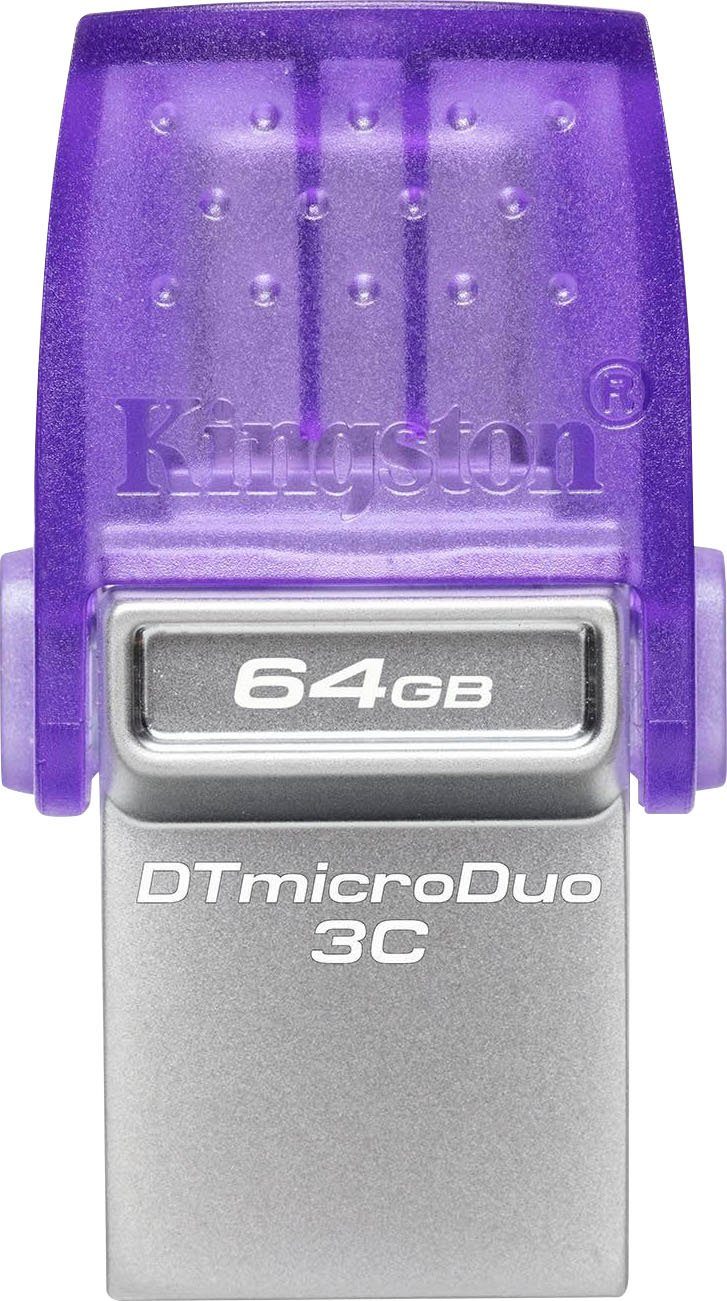 Kingston DATATRAVELER® MICRODUO™ 3C 64GB USB-Stick (USB 3.2, Lesegeschwindigkeit 200 MB/s)