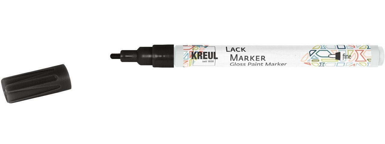 Kreul Künstlerstift Kreul Lack Marker fine schwarz, 1-2 mm