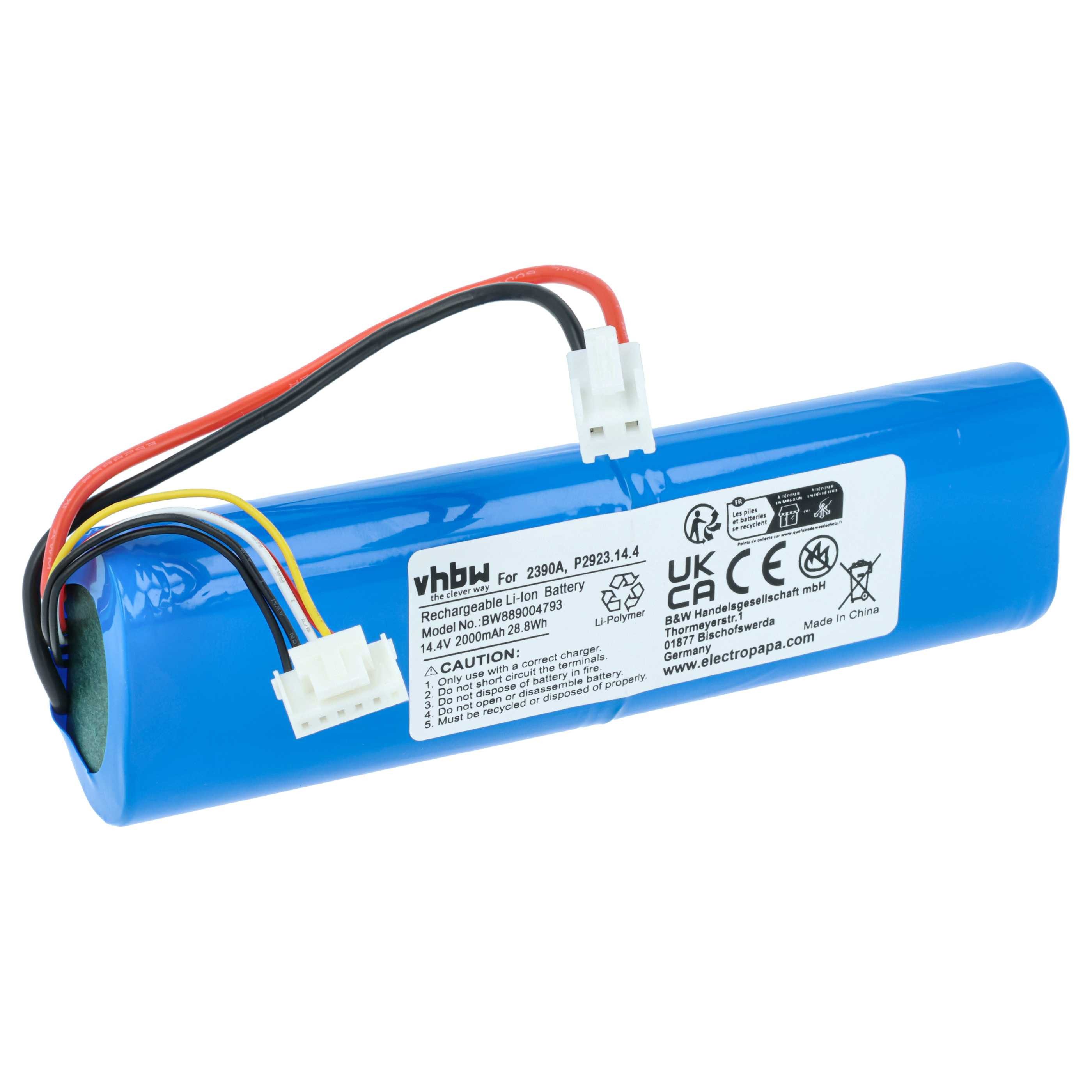 Akku Ersatz für Bissel FOKZS900001R, P2923, P2923.14.4, 1627654, Staubsauger-Akku