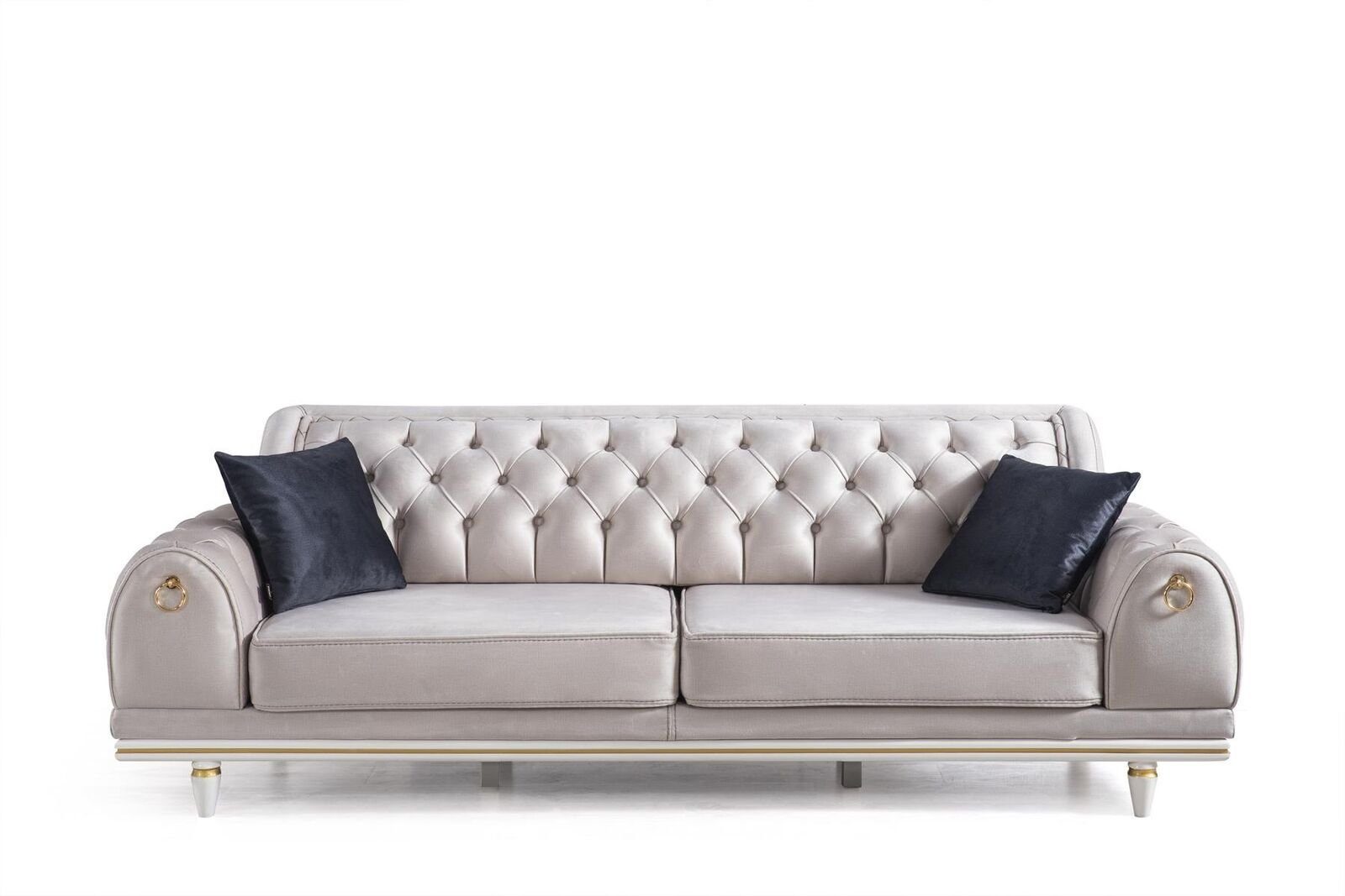JVmoebel Chesterfield-Sofa Chesterfield Sofa Couch 230cm Möbel Einrichtung Wohnzimmer Polster, Made in Europa
