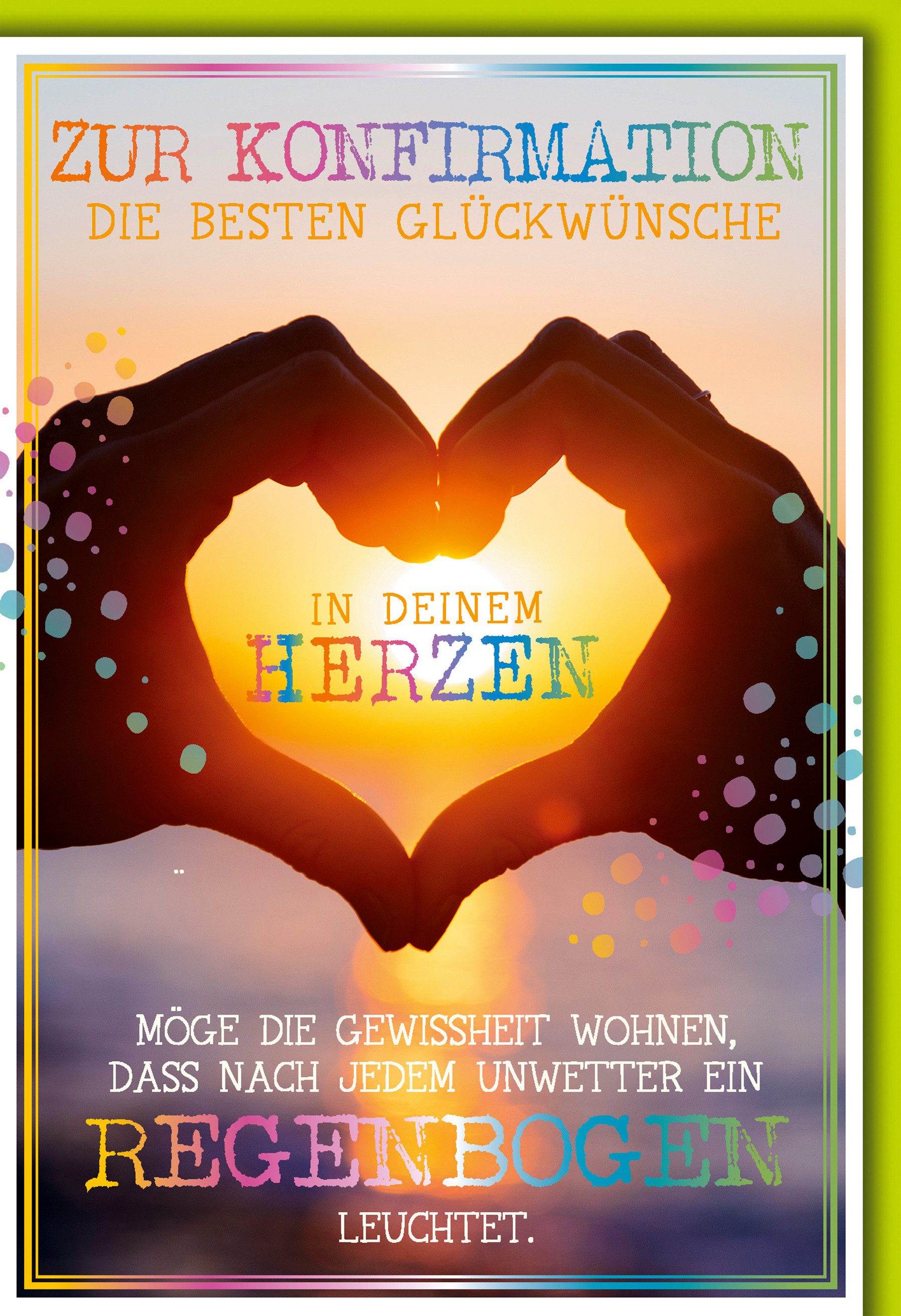 Verlag Dominique Grußkarten Konfirmation Karte mit Umschlag Herz