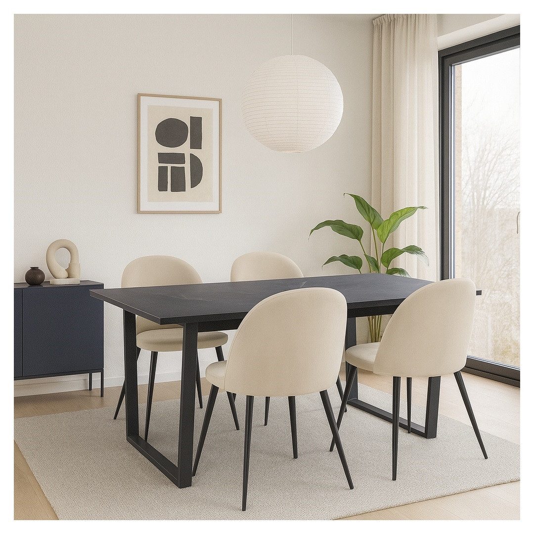 ebuy24 Essgruppe Tilst Essgruppe Tisch schwarz günstig online kaufen