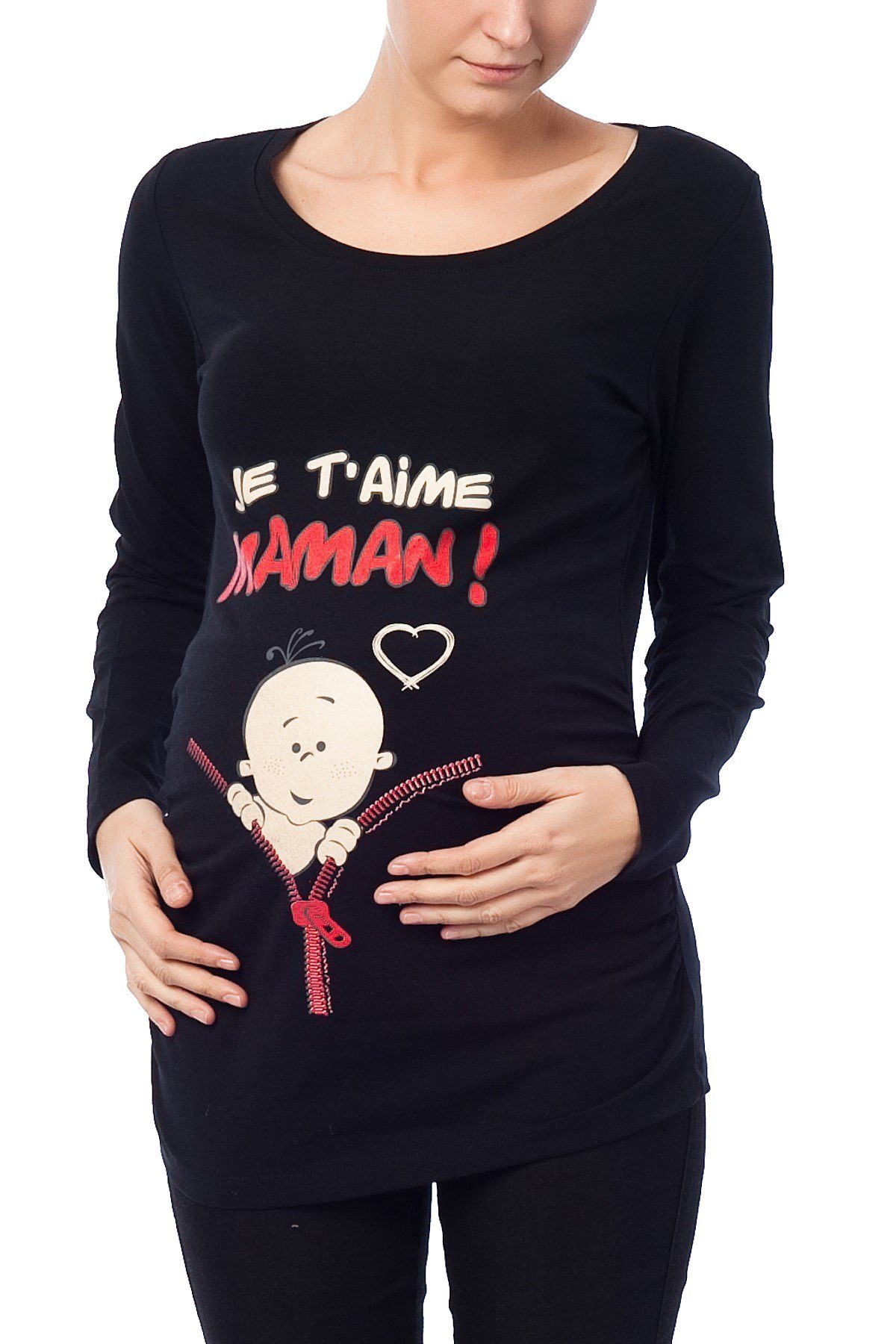 M.M.C. Umstandsshirt Je t’aime maman mit Motiv