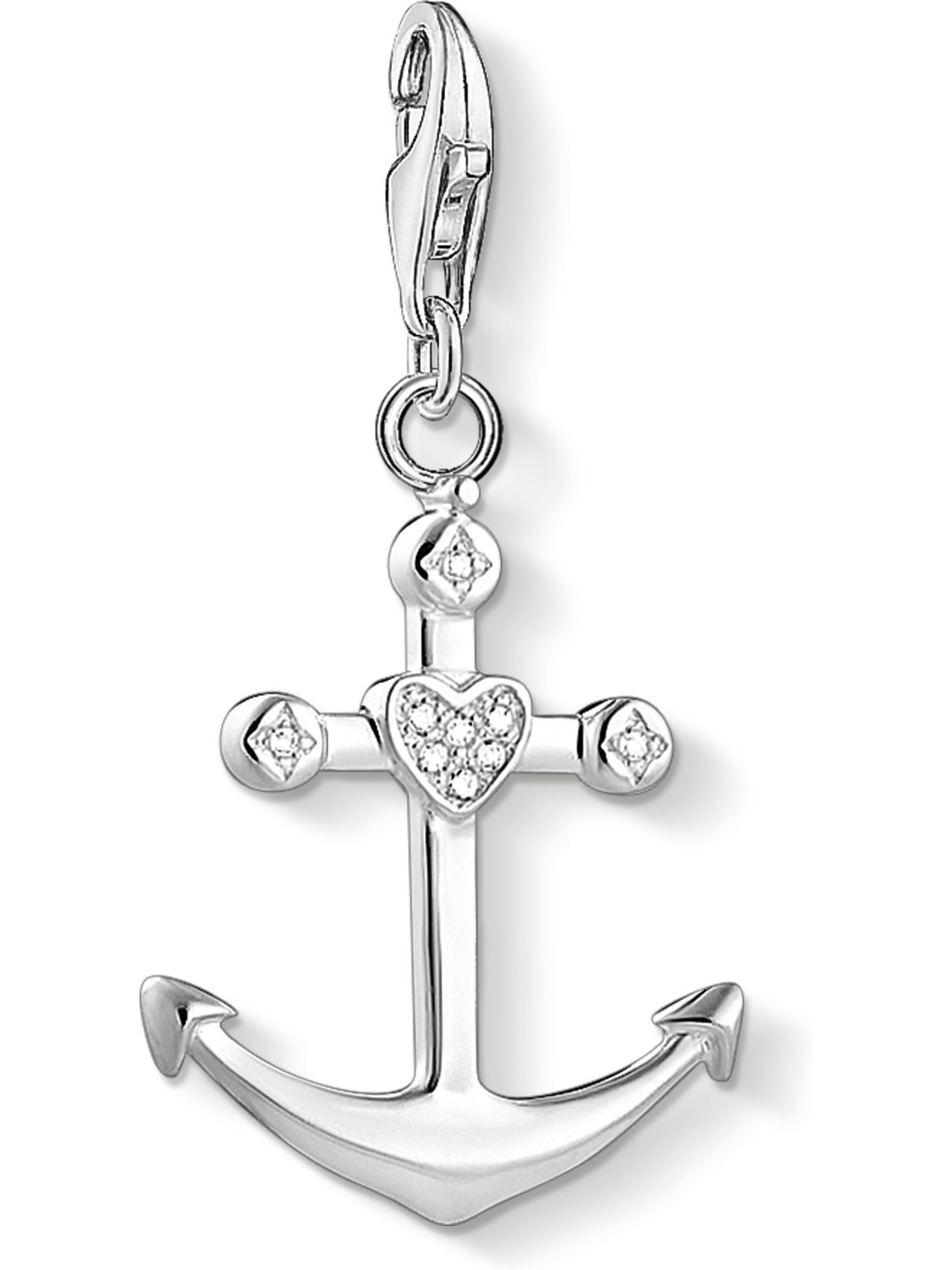 Kettenanhänger Thomas Sabo Damen-Charm 925er Silber Zirkonia