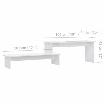 vidaXL TV-Schrank TV-Schrank Hochglanz-Weiß 180x30x43 cm Holzwerkstoff (1-St)