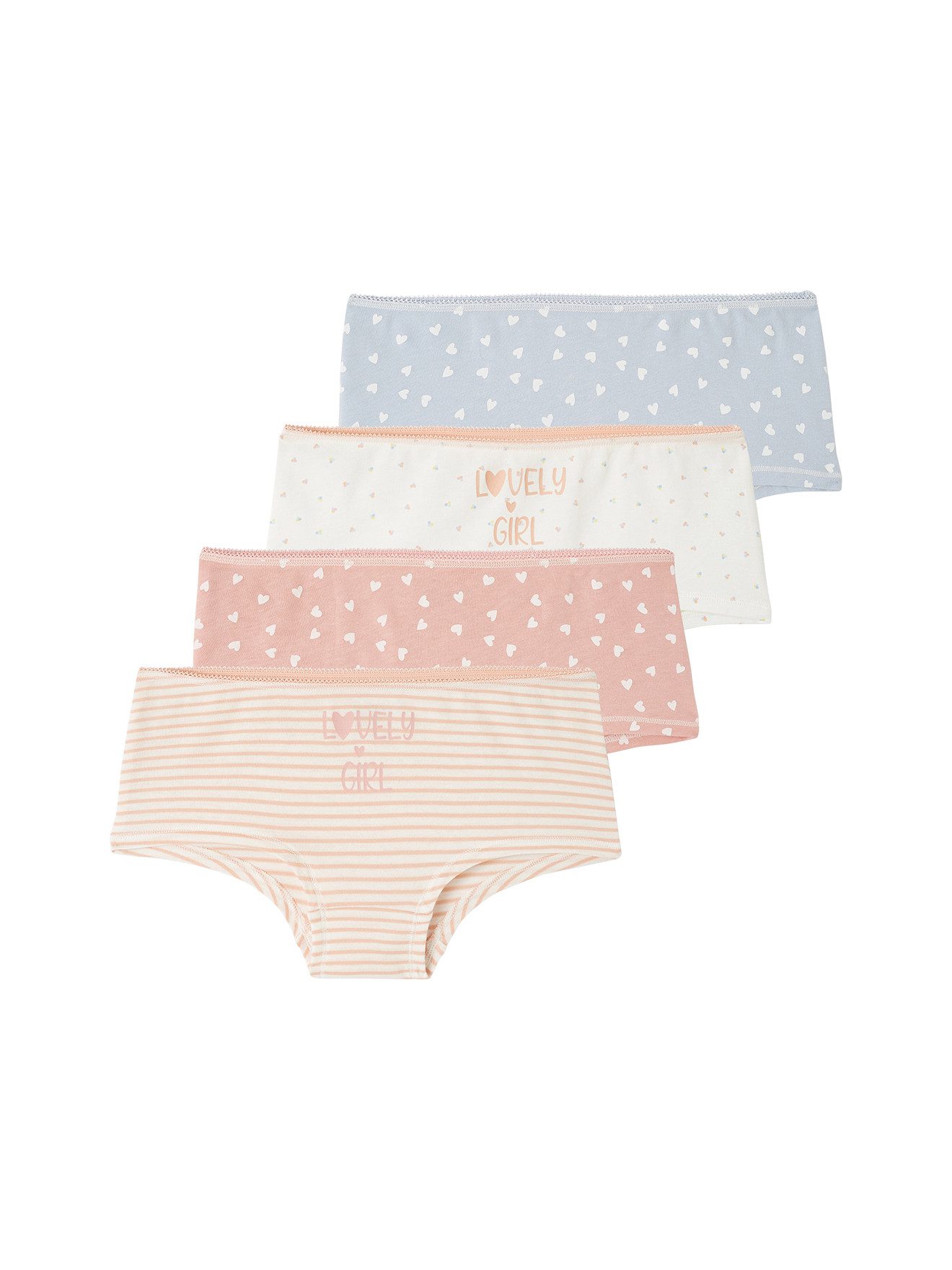 Slip 4er-Pack Mädchen Shortys BASIC