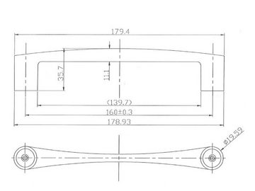 SO-TECH® Möbelgriff JOLINA II Chrom matt Bohrlochabstand (BA) 160 mm (1-St), aus Aluminium