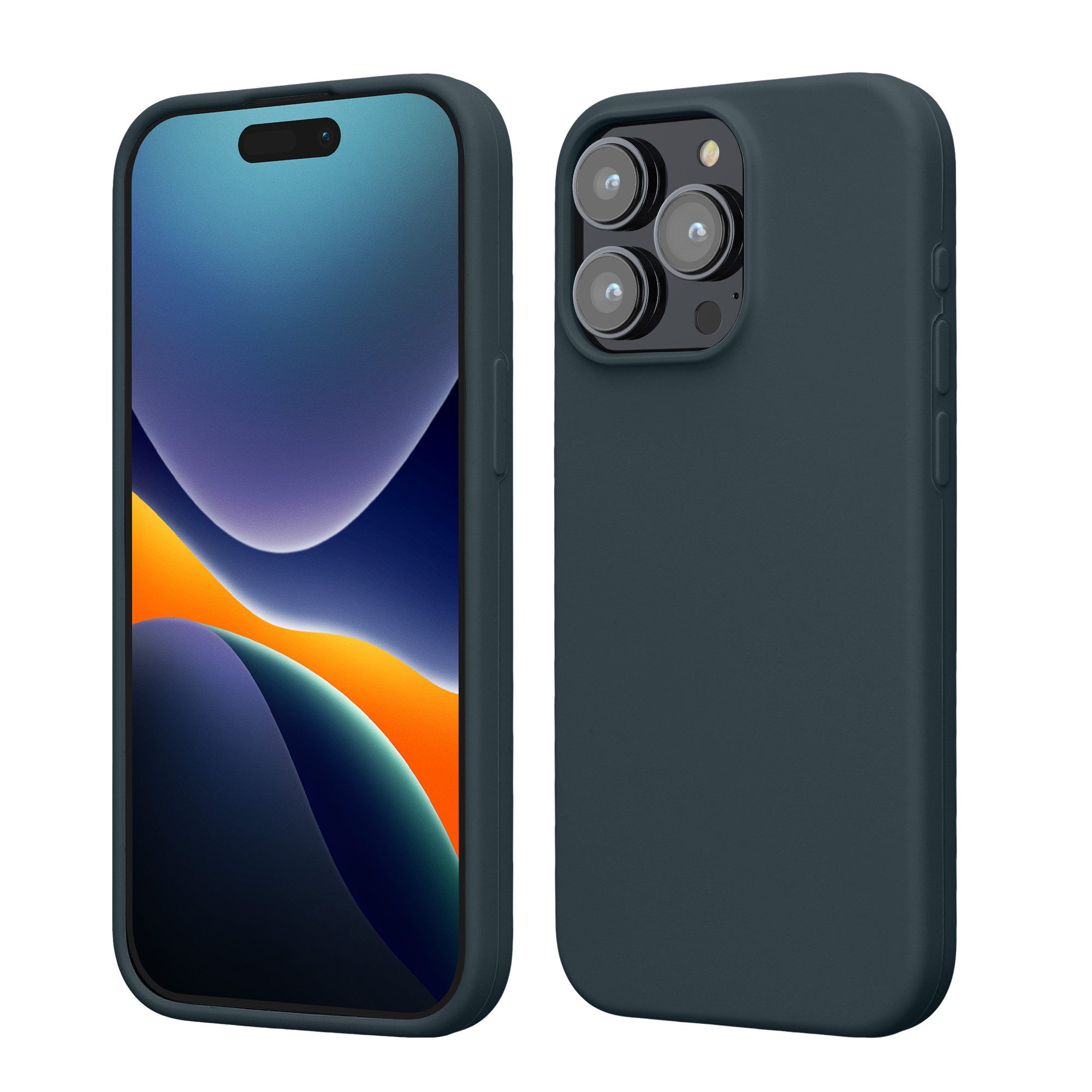 kwmobile Handyhülle Hülle für Apple iPhone 15 Pro Max, Hülle Silikon gummiert - Handyhülle - Handy Case Cover