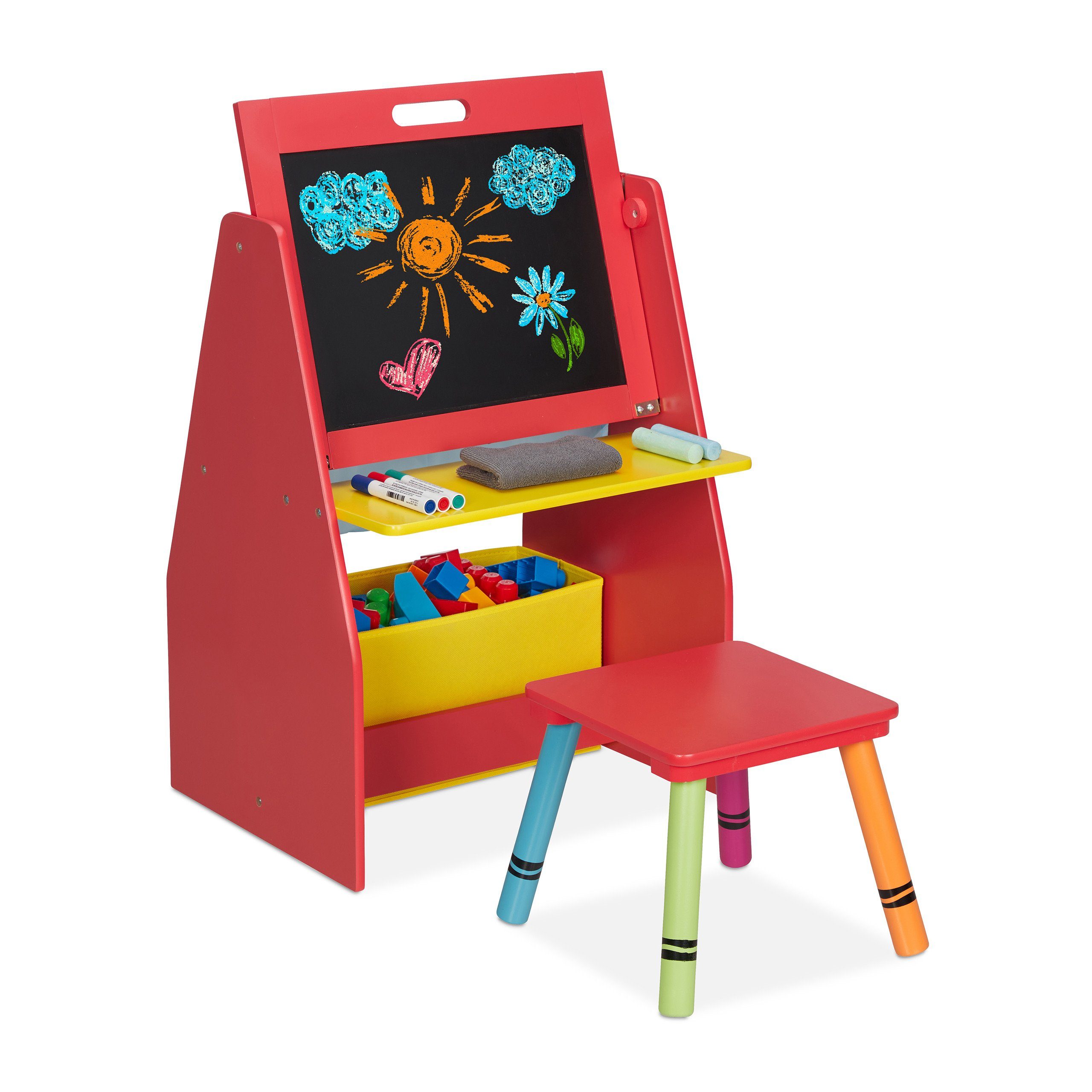 Bücherturm Tafel relaxdays mit Kinderregal