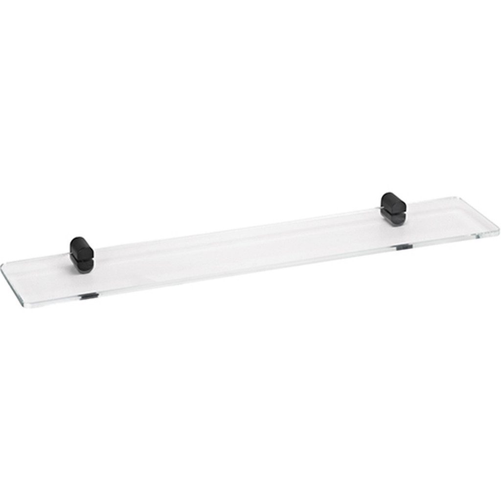 BRILLANTBAD® Duschablage BORGANIC BLACK Glasablage Messing Glas Schwarz für Bad & WC >> Bohren