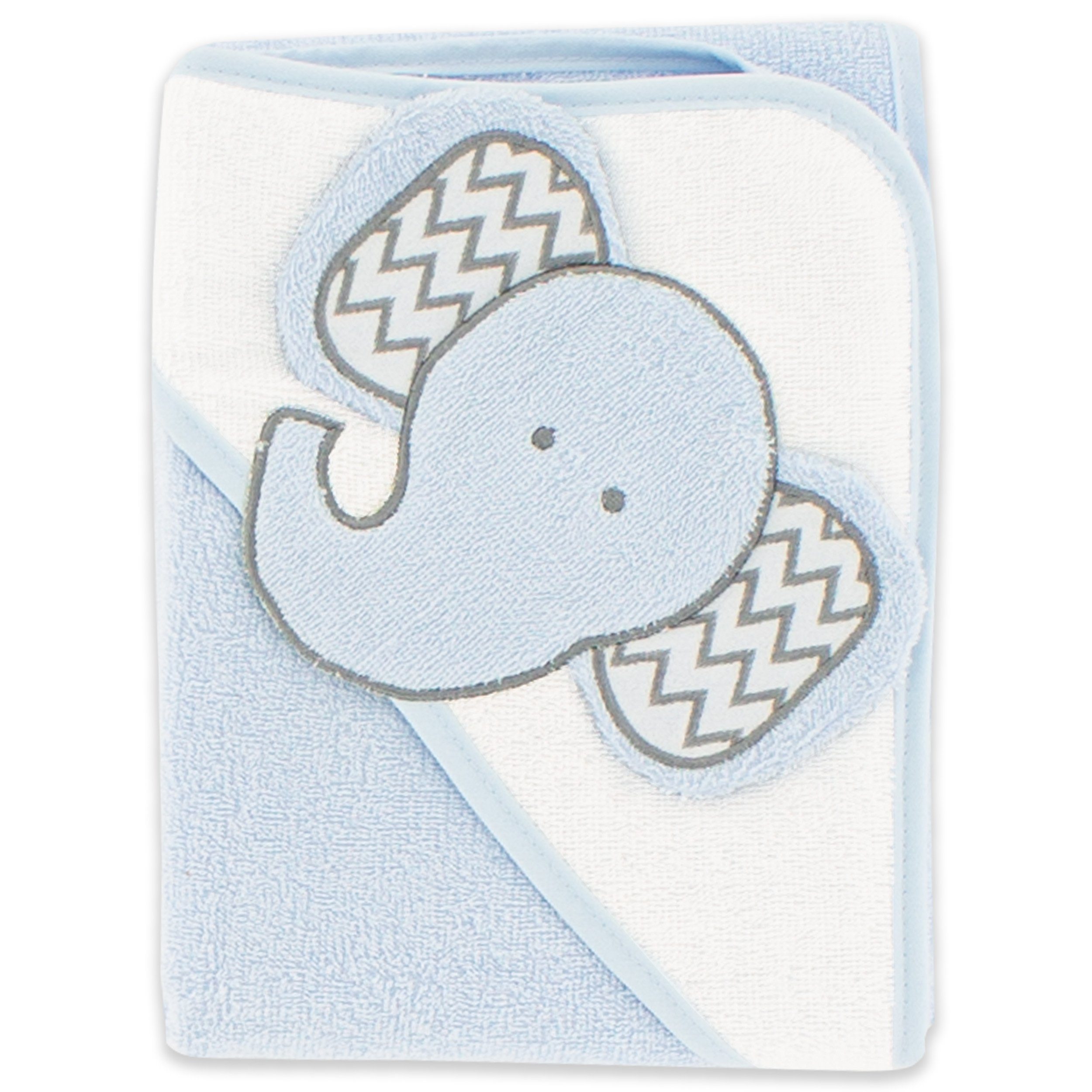 Kapuzenhandtuch, Handtuch Babykajo Frottee mit blau Baby Tiermuster (1-St),