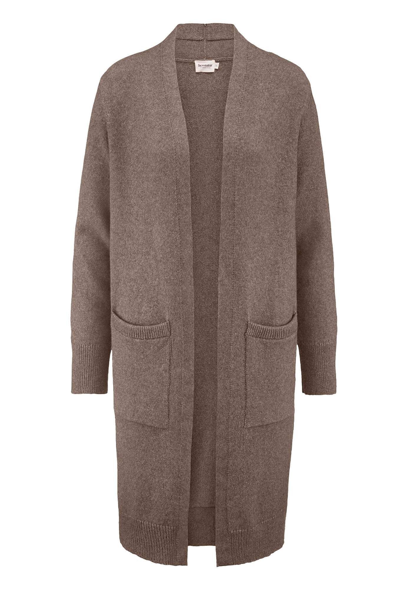 Hessnatur Strickjacke Relaxed aus Bio-Schurwolle mit Bio-Baumwolle (1-tlg)