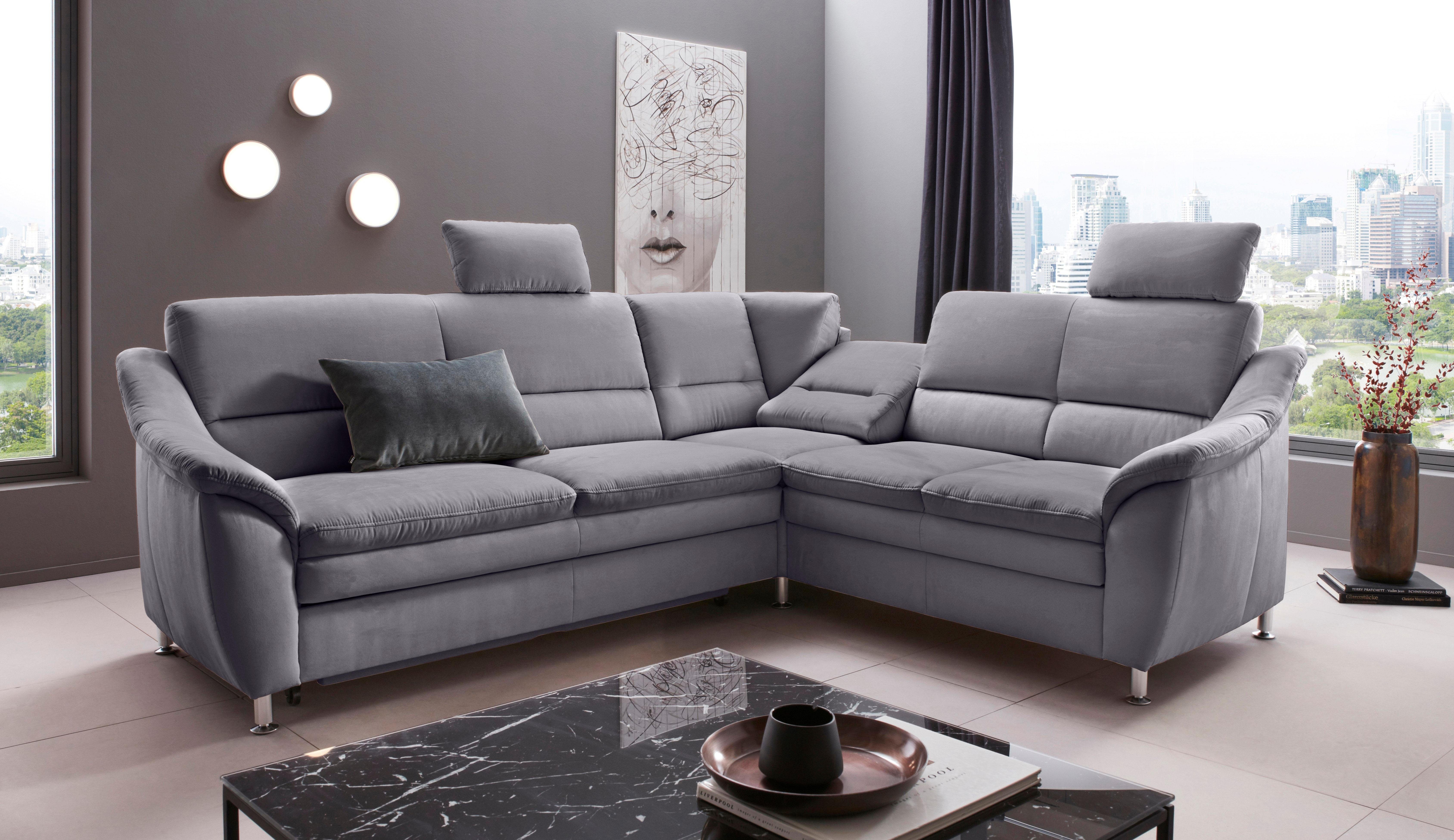 OTTO home Ecksofa Cardoso L-Form, Federkern, wahlweise mit Bett, Schubkasten, teilweise Relaxfunktion