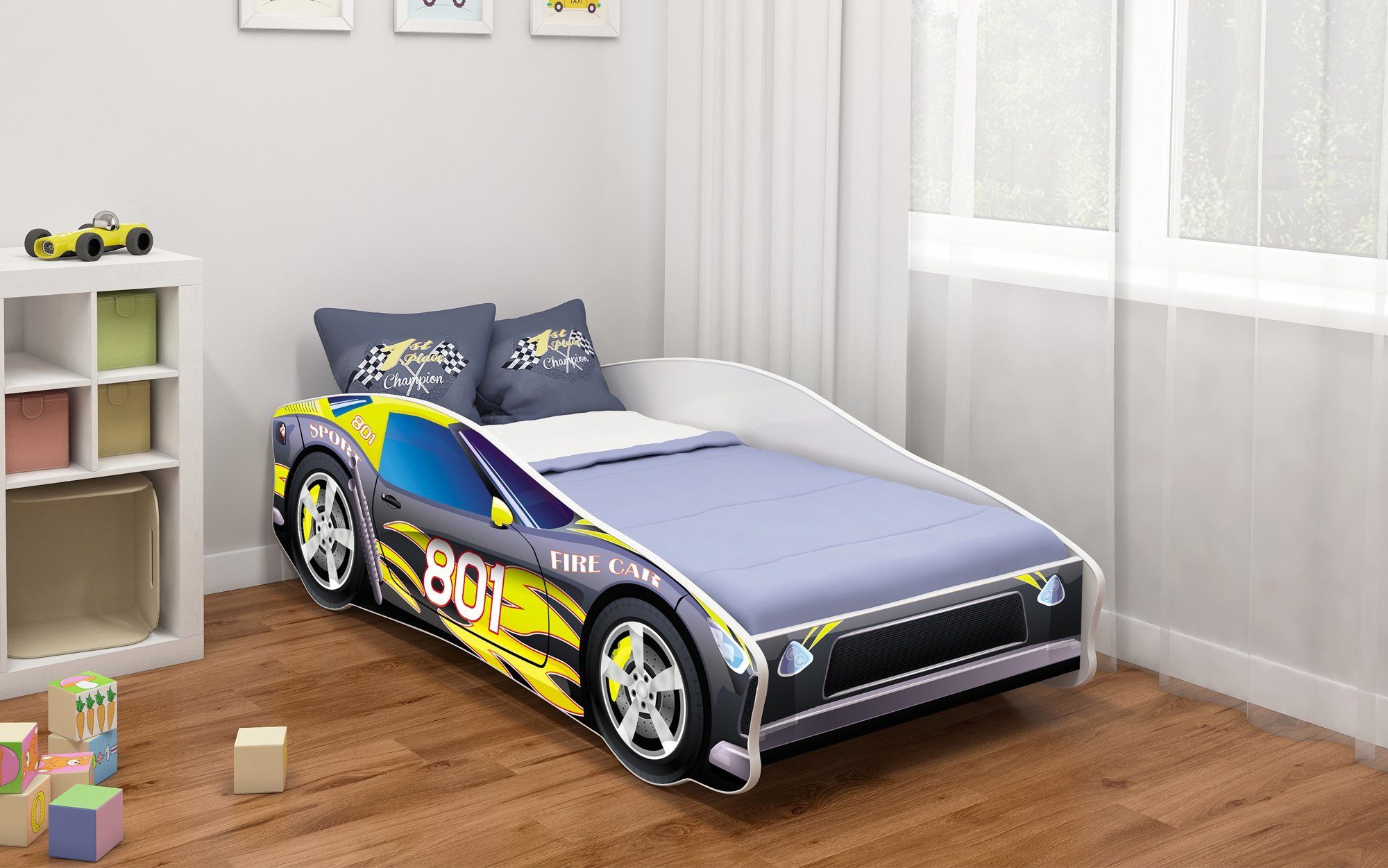 Baidani Kinderbett CAR, verschiedene Motive zur Auswahl!