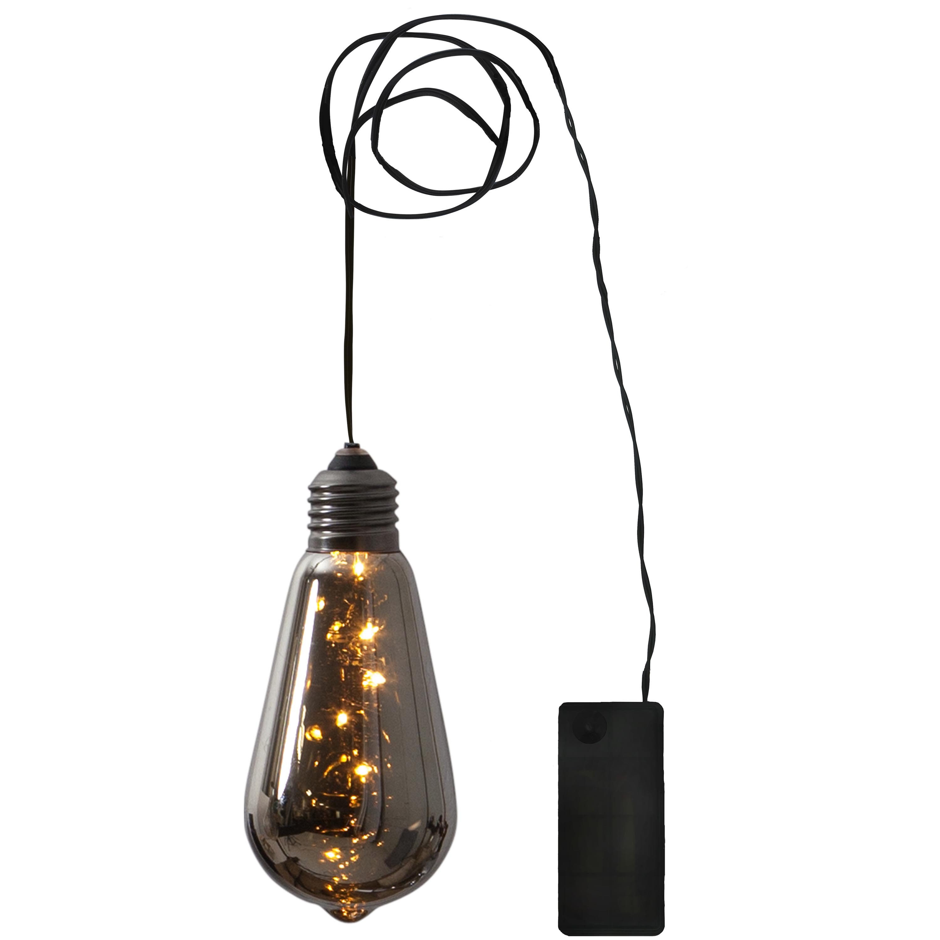 STAR TRADING LED Dekolicht Glow, LED Hängeleuchte,Glow, Batterien und Timer, Leuchtdraht, schwarz, 13