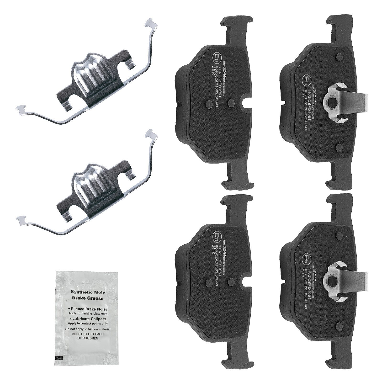 maXpeedingrods Bremsbelag, Bremsbeläge Hinten For BMW 5er E60 E61 520d 520i 523i 525d 6er E63 E64
