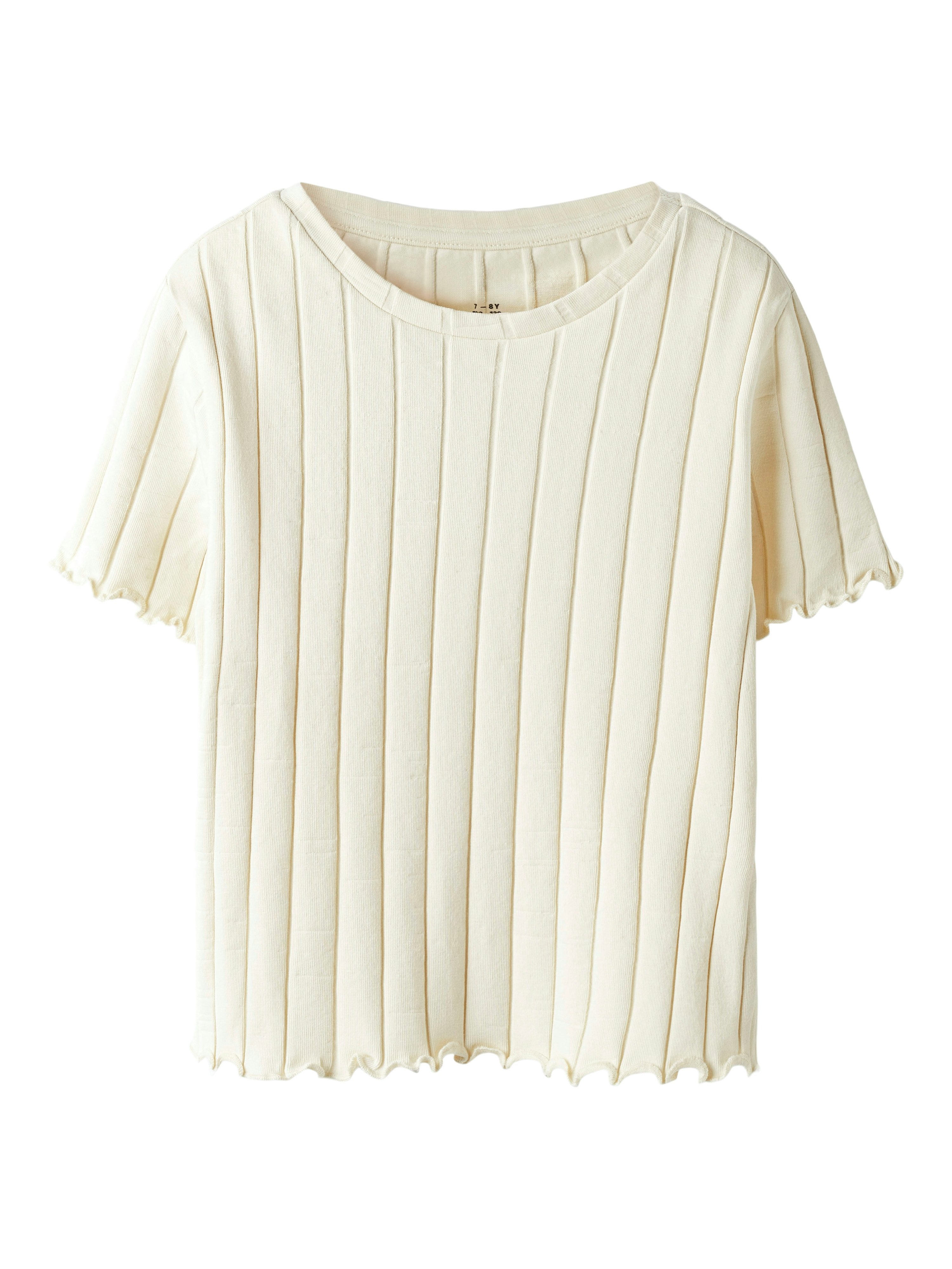 Name It T-Shirt NKFNORALINA SS CROP TOP NOOS in toller Rippen-Qualität und mit gewellten Säumen