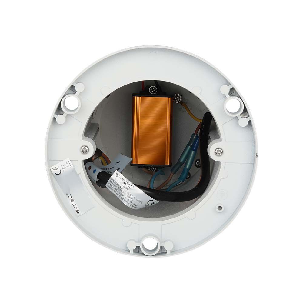 V-TAC LED Pollerleuchte, LED-Leuchtmittel fest verbaut, Warmweiß, Pollerleuchte Wegeleuchte Außenleuchte LED Aluminium weiß IP65 H 80 cm