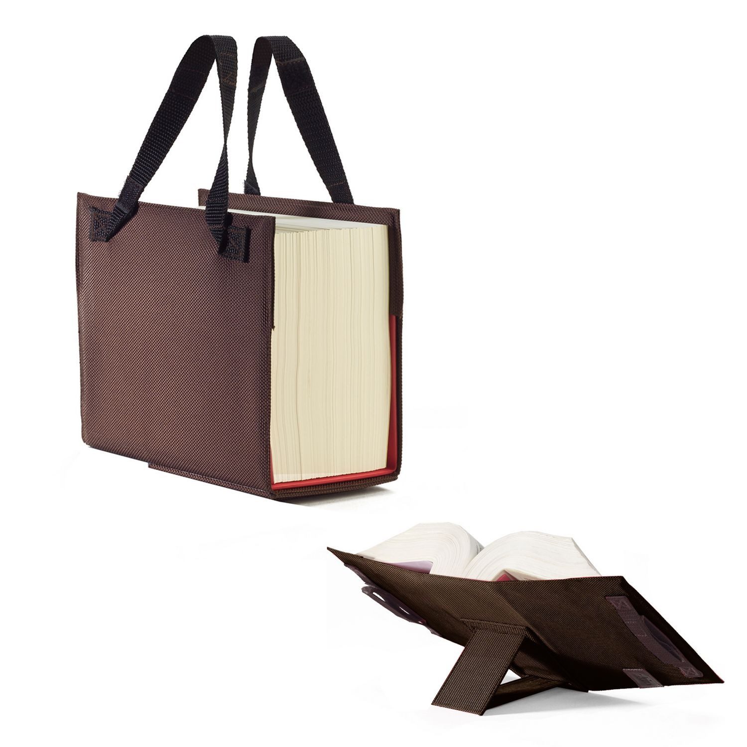 Lesezeichen Buchhüllen-Tasche Lex-Skin Tragbarer All-in-One Nylon/Leder Umschlag f