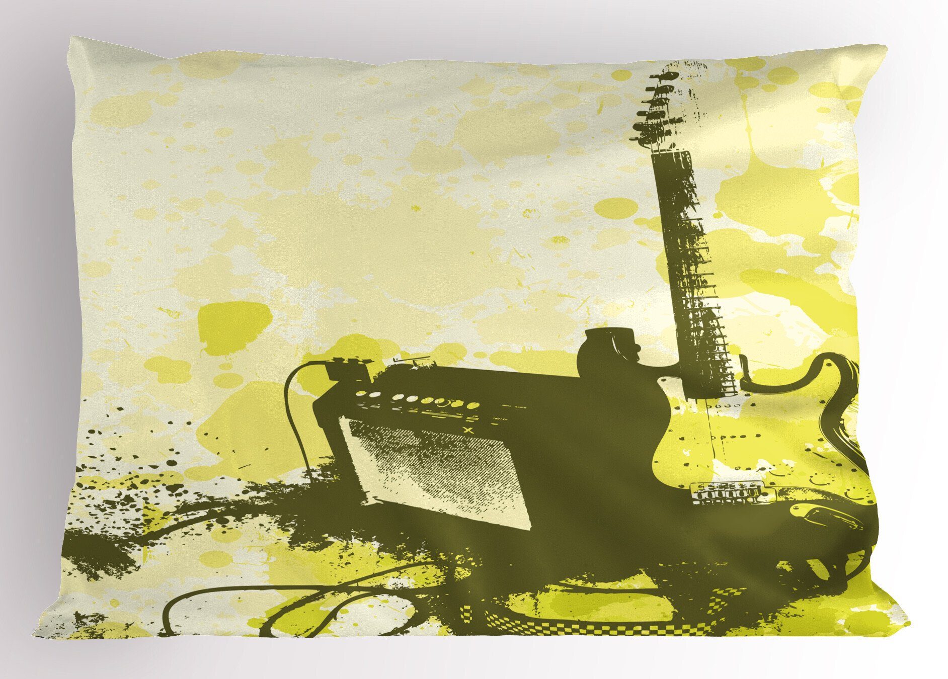 Stück), of Gitarre Size Kopfkissenbezug, Kissenbezüge (1 Standard Amphi Spots Abakuhaus Paint Dekorativer Design Gedruckter