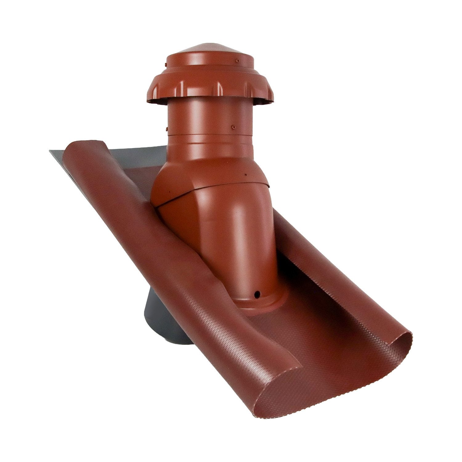 FLECK Dachdurchführung Auraflex DN 150 rot mit Wetterkappe, Spezial-Hart-PVC