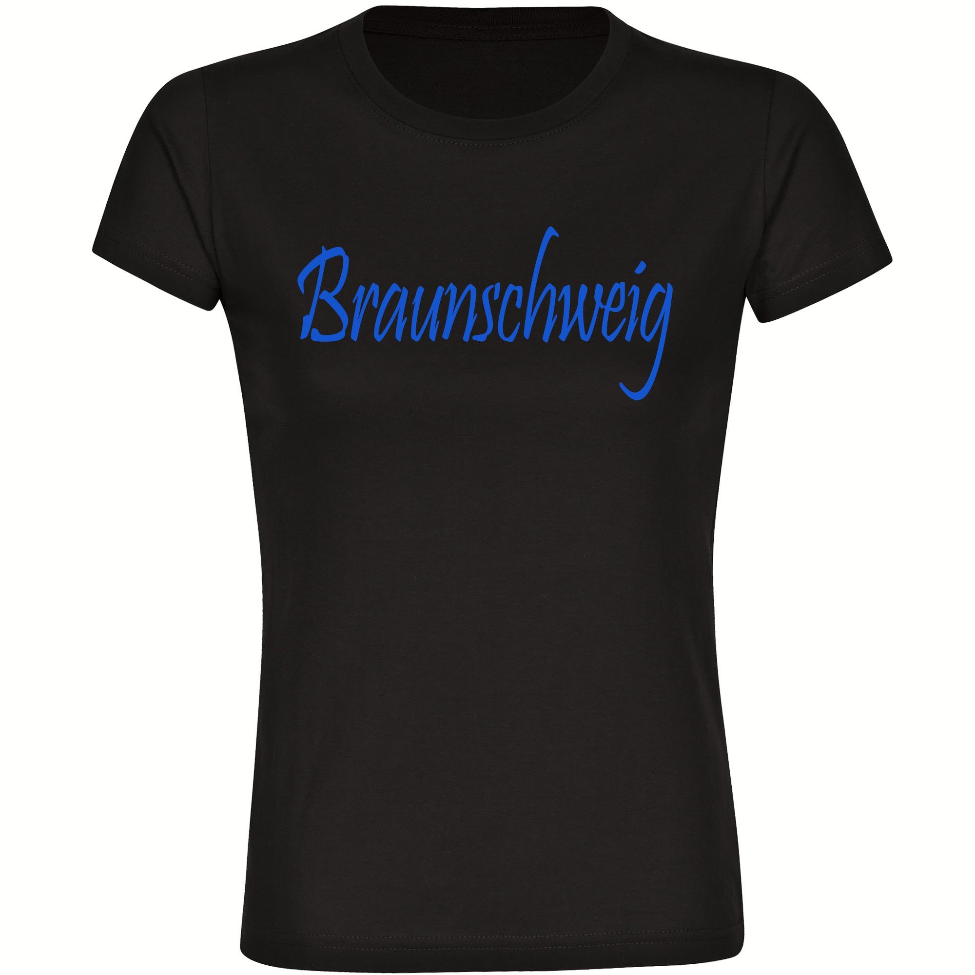 multifanshop T-Shirt Damen Braunschweig - Schriftzug - Frauen