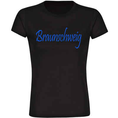 multifanshop T-Shirt Damen Braunschweig - Schriftzug - Frauen