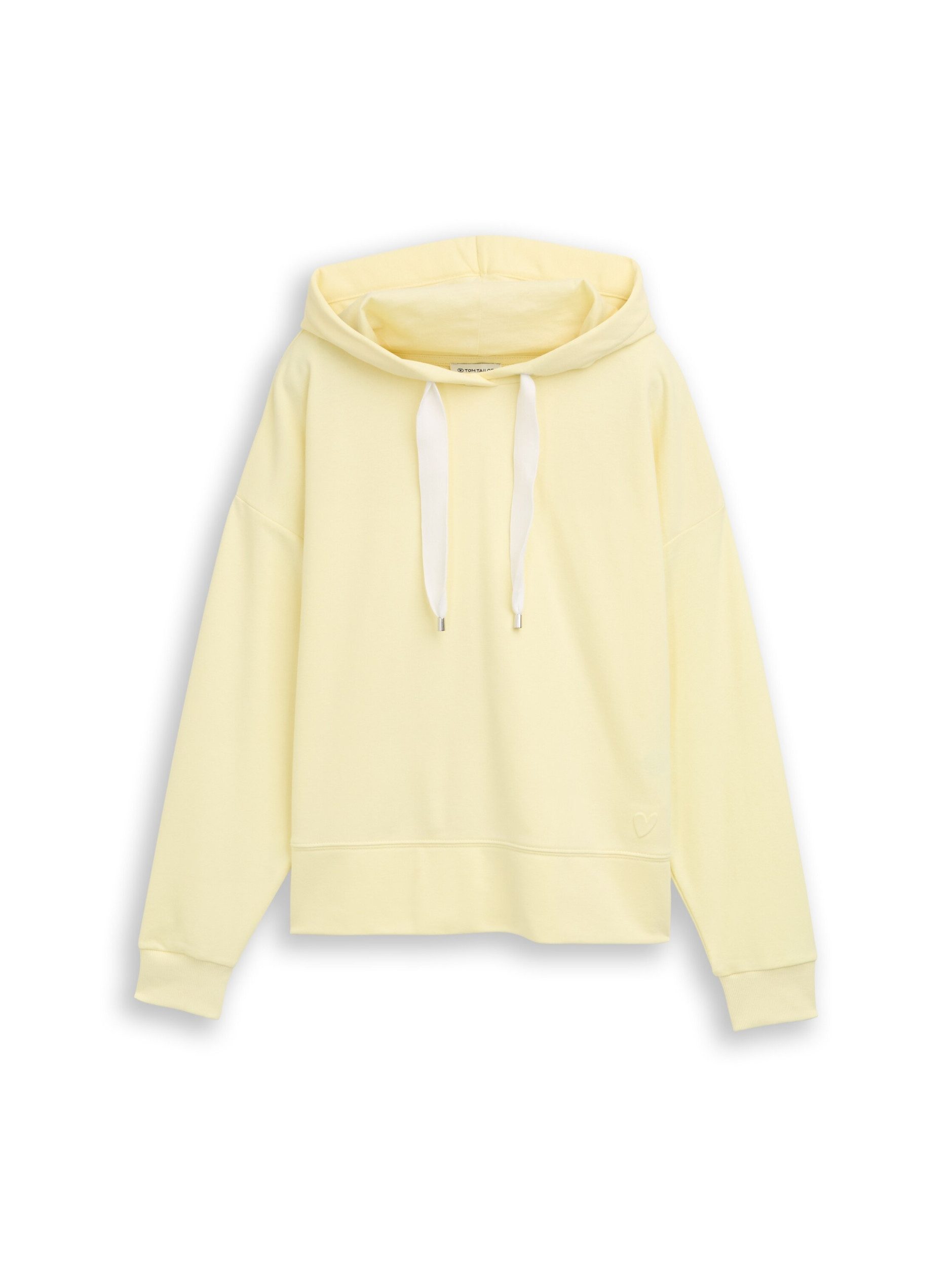 TOM TAILOR Sweatshirt Sweatshirt hoodie w emboss, soft lemon