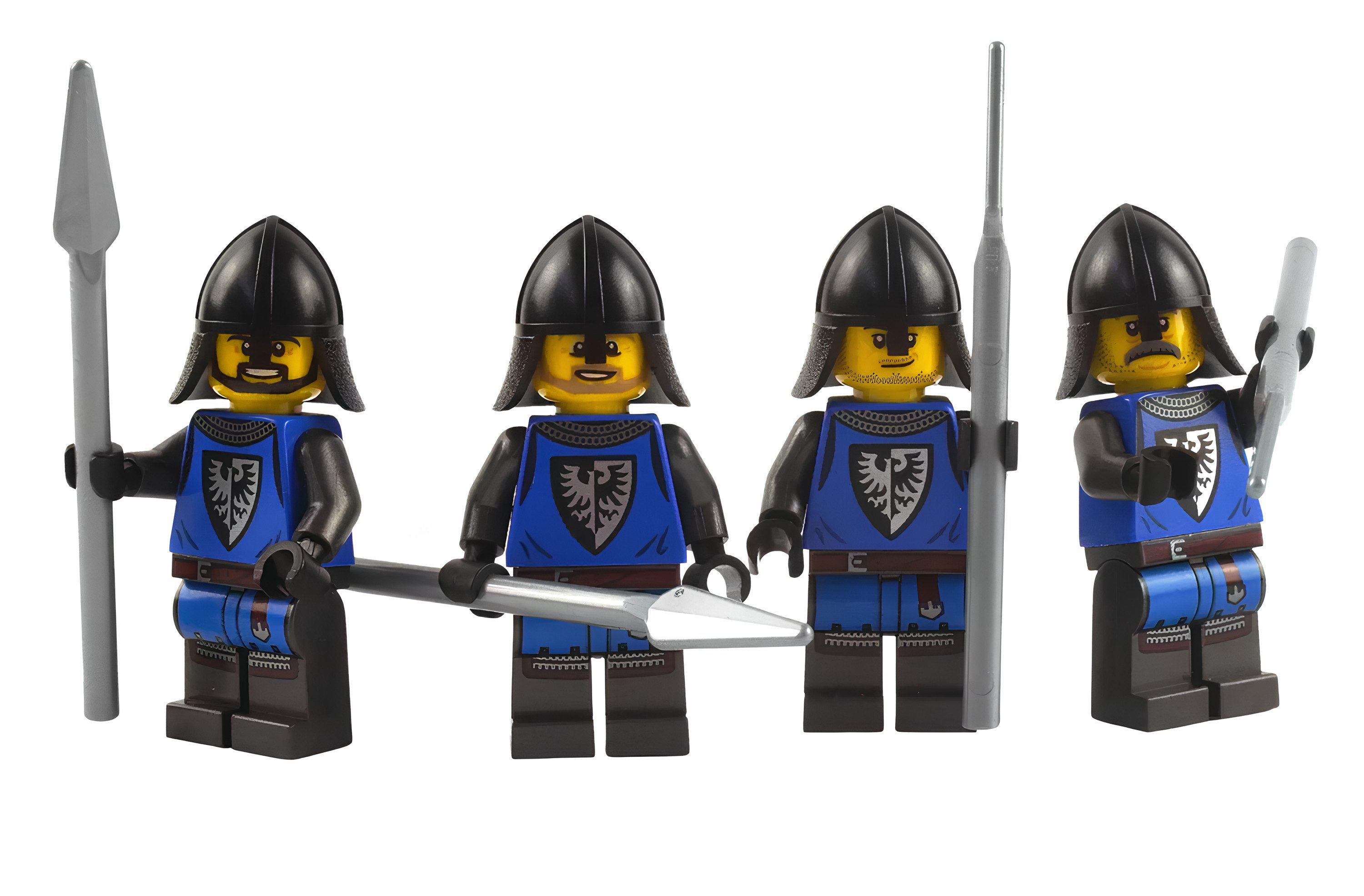LEGO® MOC Minifiguren Falkenritter Lanzenträger Battle Pack Teile 4x Spielbausteine