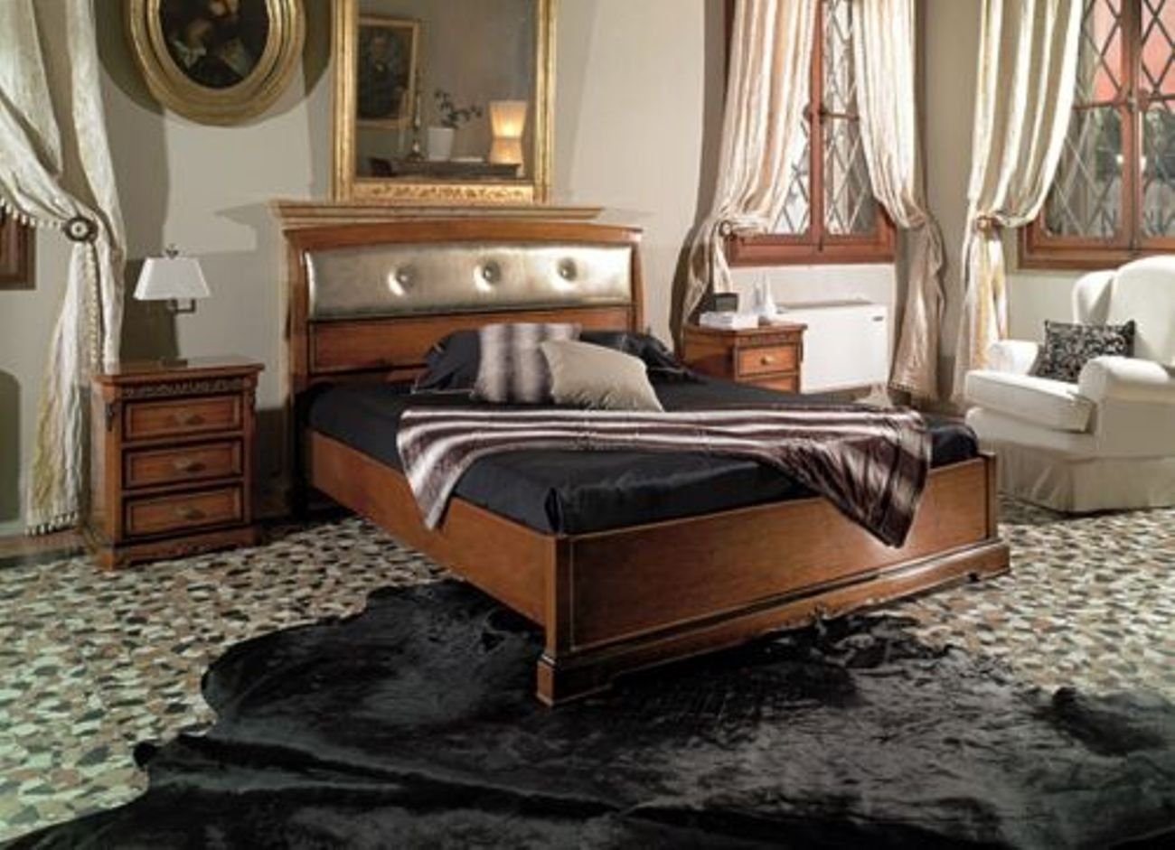 Nachttische Schlafzimmer-Set, JVmoebel Möbel Komplett Einrichtung Konsolen 3tlg Set Sets Bett