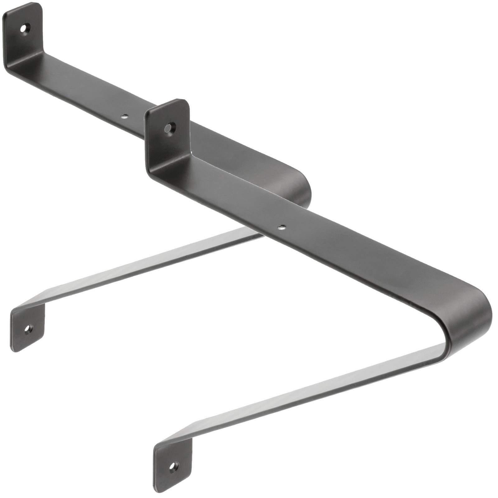 SO-TECH® Wandregalhalter Regalkonsole RK07 schwarz Stahl Regalwinkel für Holzplatten, 2-tlg., Tragkraft je Paar: 30 kg