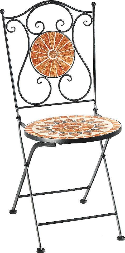 Klappstuhl Metallklappstuhl, Mosaik, nicht frostsicher