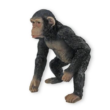 colourliving Tierfigur Affe Figur Deko Schimpanse jung Deko Affe Tier, Handbemalt, Wetterfest, Detailgetreu