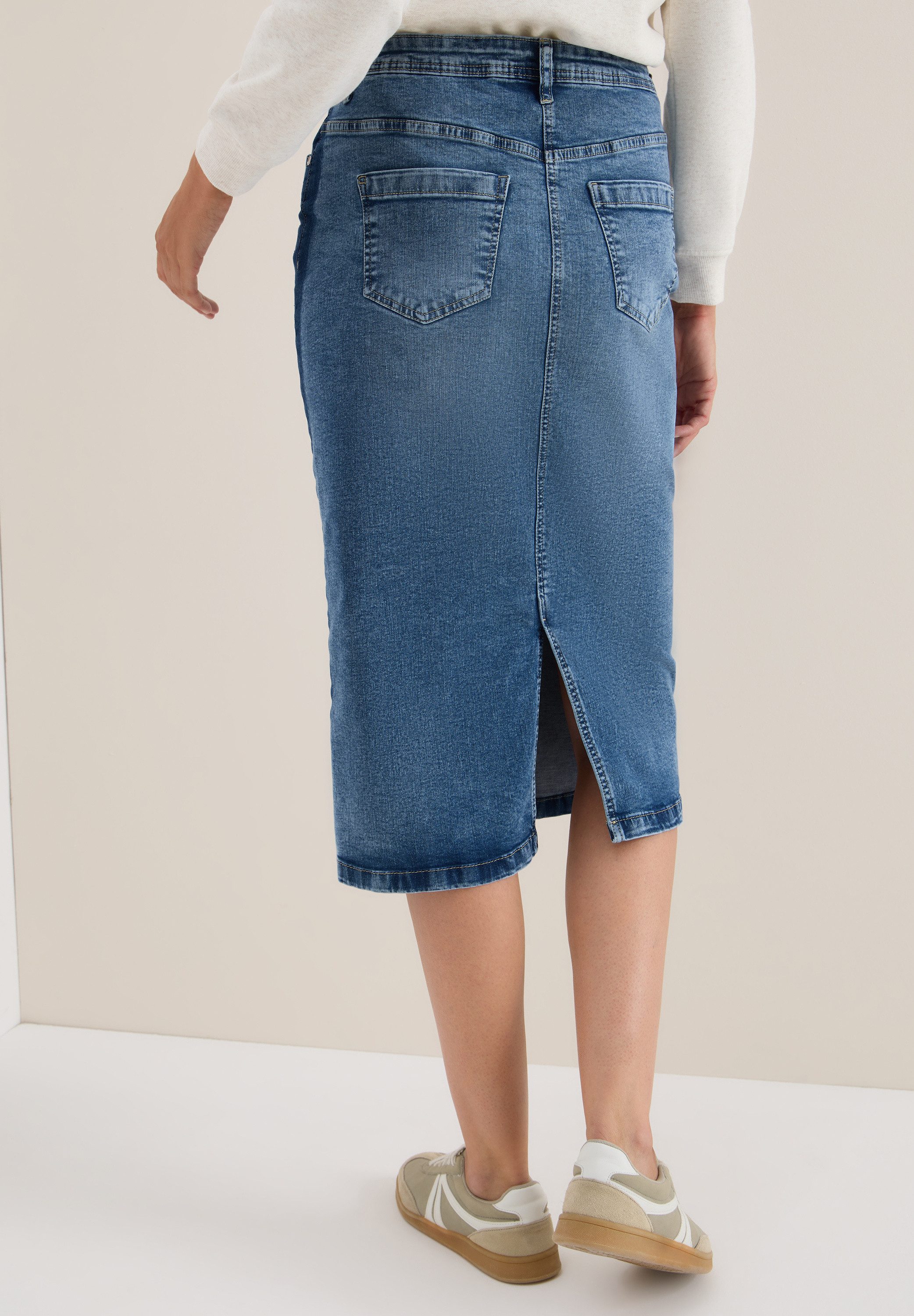 CECIL Jeansrock aus Baumwolle mit Stretchanteil