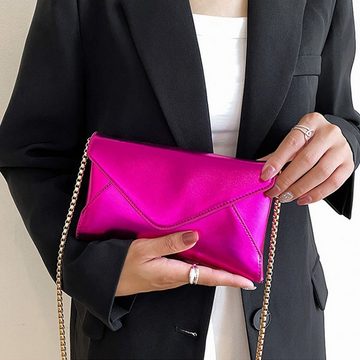 FIDDY Abendtasche Trendige Party-Clutch-Taschenkette in leuchtenden Farben (1-tlg), Geräumiges Fach, Damen, charmant, Umhängetasche
