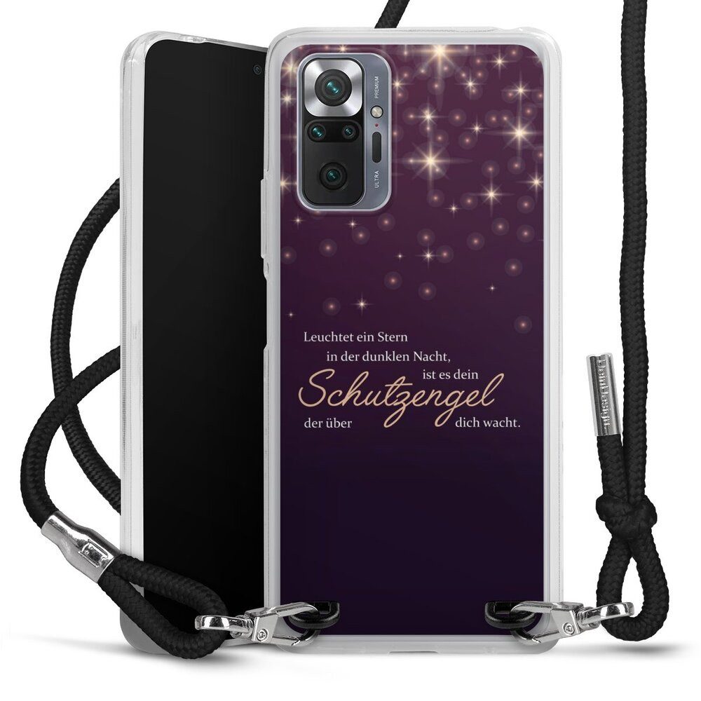 DeinDesign Handyhülle Schutzengel Sprüche Spruch Schutzengel, Xiaomi Redmi Note 10 Pro Handykette Hülle mit Band Case zum Umhängen