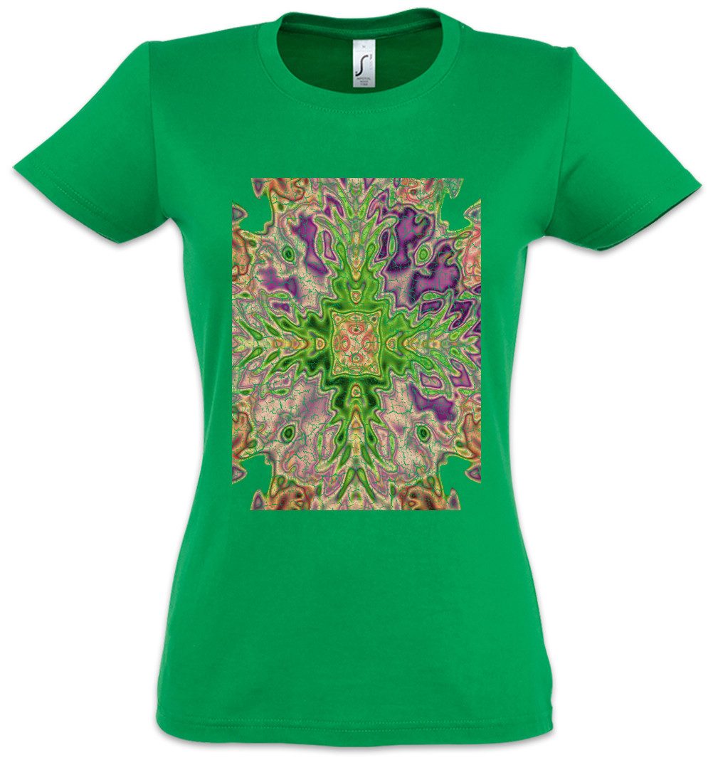 Urban Backwoods Print-Shirt Kaleidoscope Cross Damen T-Shirt Crystal Kaleidoskop Psychedelic Art (1-tlg) Kunst Hippie Mandala Mosaik