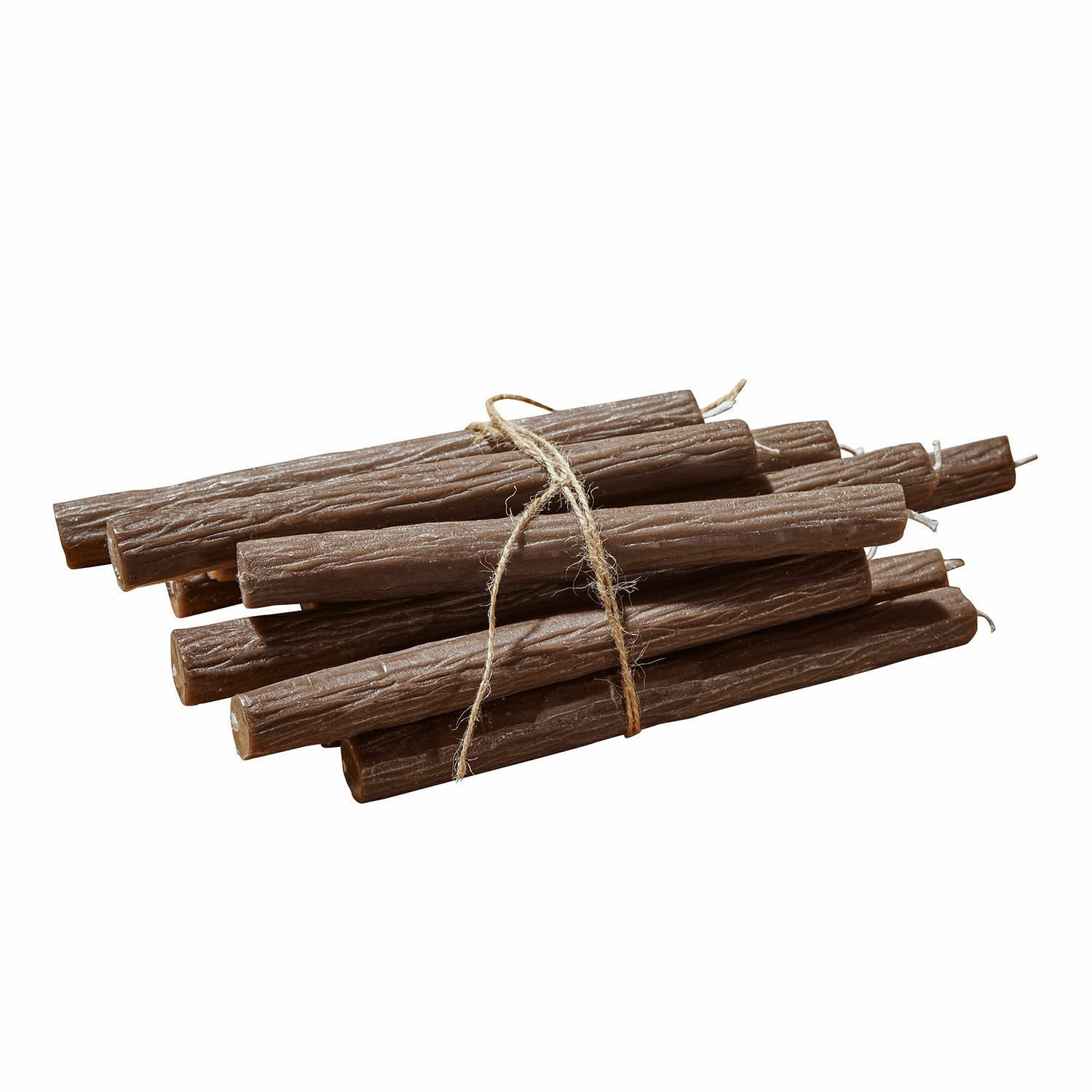 Mirabeau Stumpenkerze Kerze 12er Set Calviano braun (12er Set, 12er Set), none