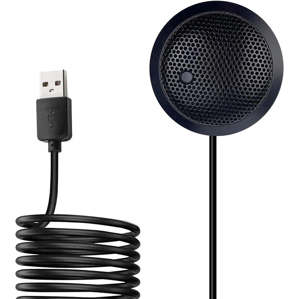 Mikrofon USB Konferenzmikrofon mit Stummschaltungstaste, 360° Omnidirektionale