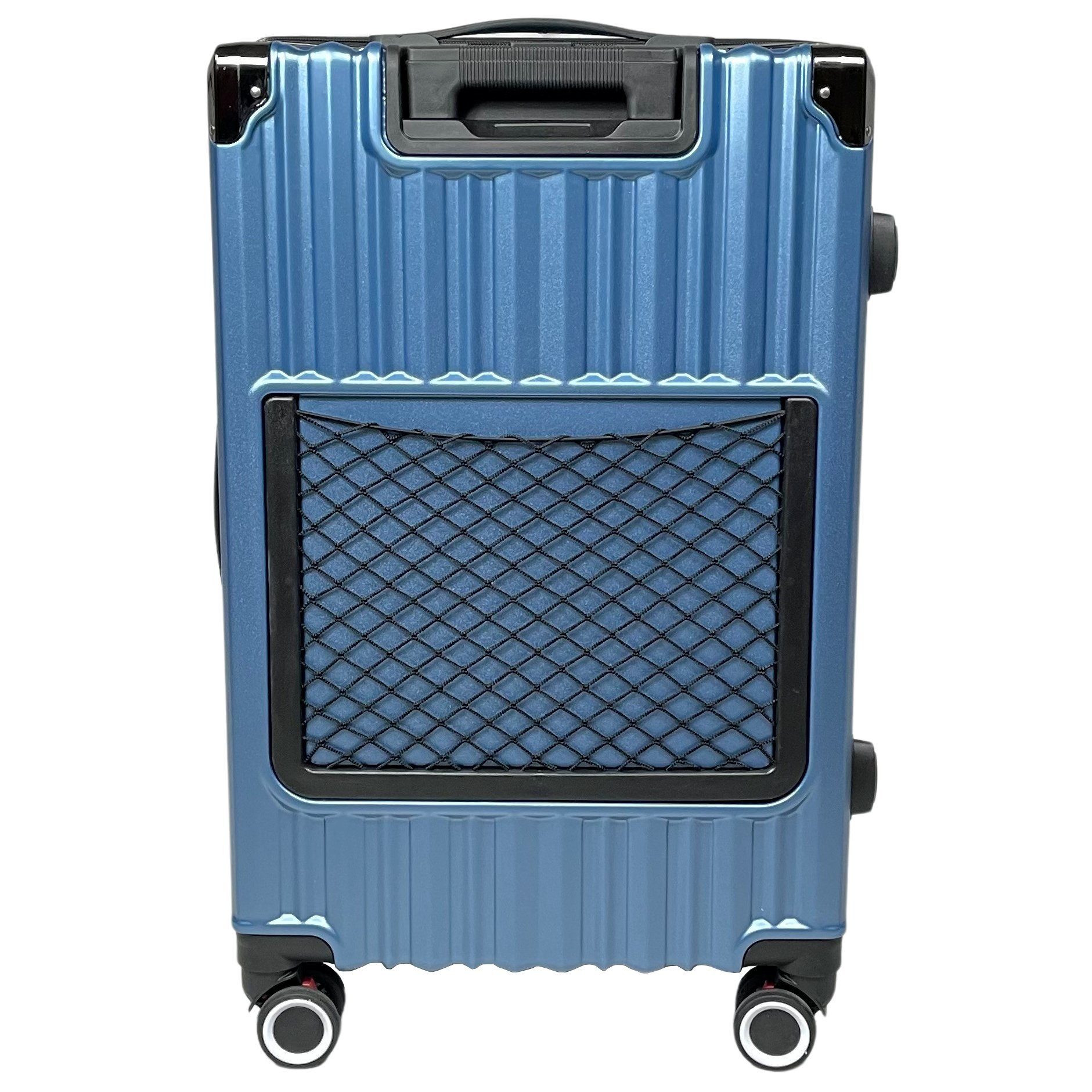 Design Reisekoffer M/L/XL Zwillingsrollen Blau Hartschalen-Koffer, SIGN German Trolley 360°