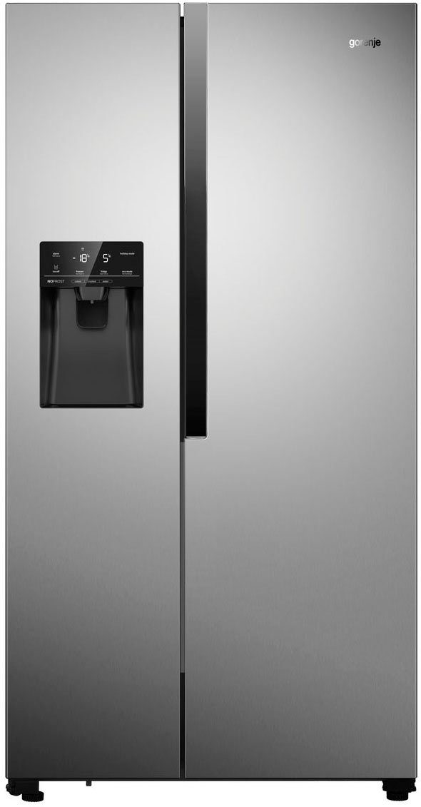 GORENJE Side-by-Side NRS9EVX, 179 cm hoch, 91 cm breit, SensoTech -  Erweiterte Steuerung über LED-Display | Side-by-Side Kühlschränke