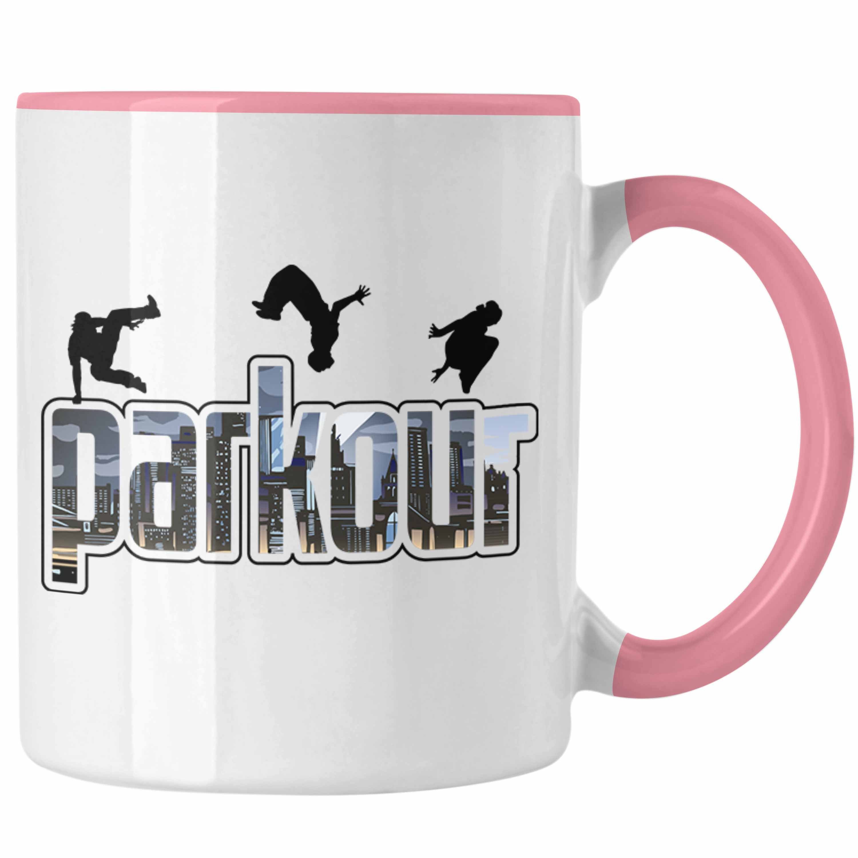 Tasse Urbanen Sports Rosa Trendation Fans für Freerunnin Sportler für Tasse Geschenk Parkour