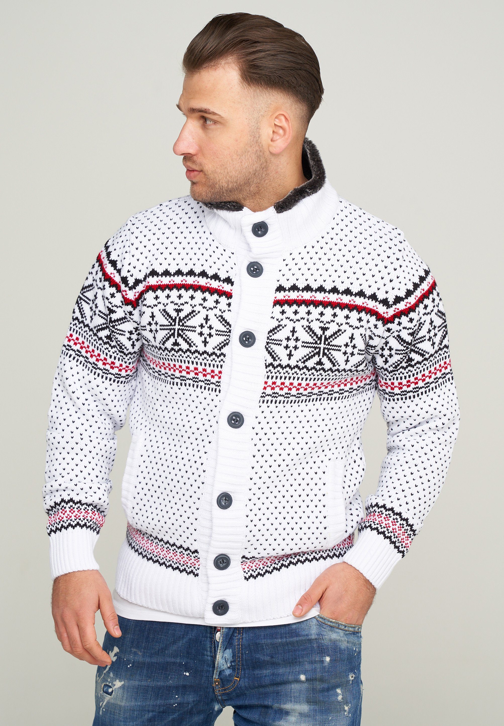 CARISMA Strickjacke CRCESIS Grobstrick Norweger-Muster günstig online kaufen