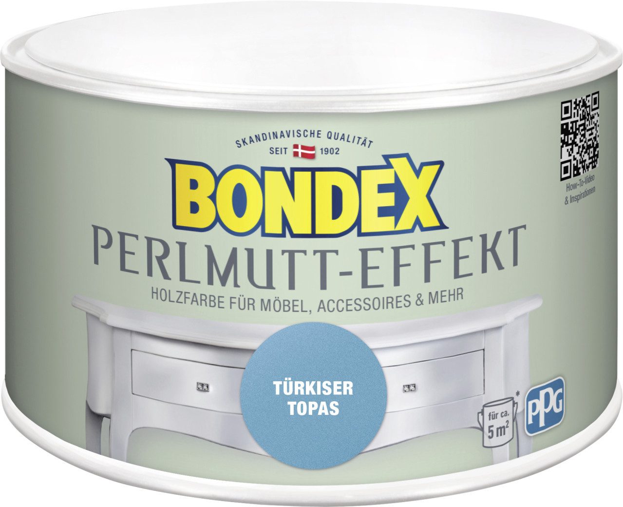 Bondex Holzschutzlasur Bondex Holzfarbe Perlmutt-Effekt 500 ml tuerkiser