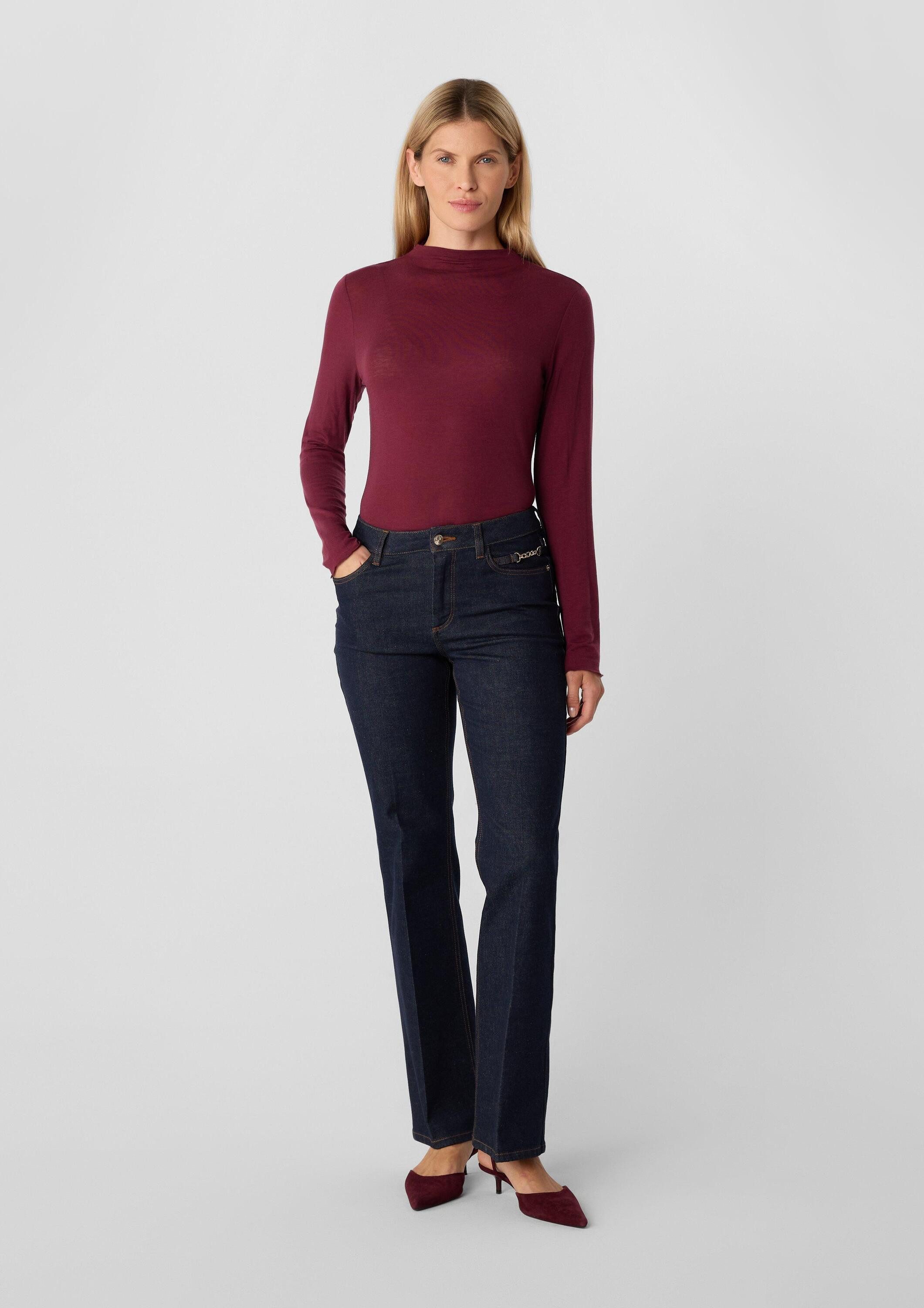 comma Bootcut-Jeans Jeans-Hose Flared Denim mit Zier-Detail günstig online kaufen