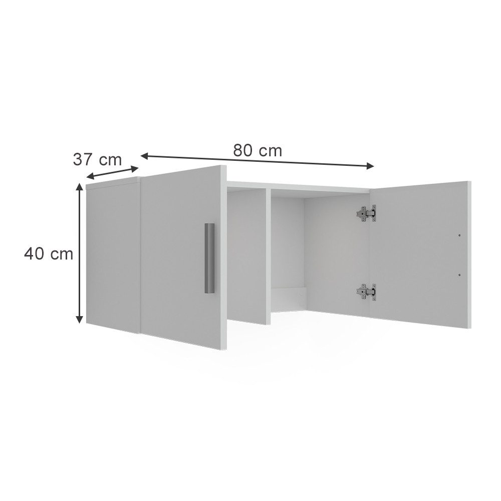 Vicco Aktenschrank Ingo, Weiß, 80 x günstig online kaufen