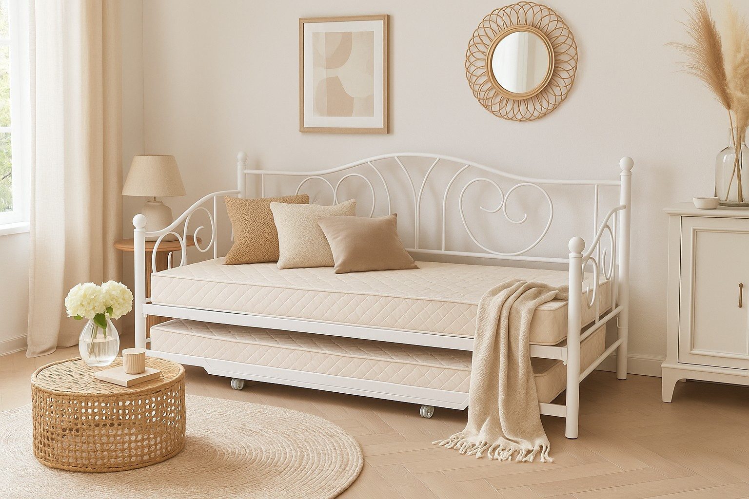 moebel-direkt-online Daybed Metallbett Daybett mit Gästebett günstig online kaufen