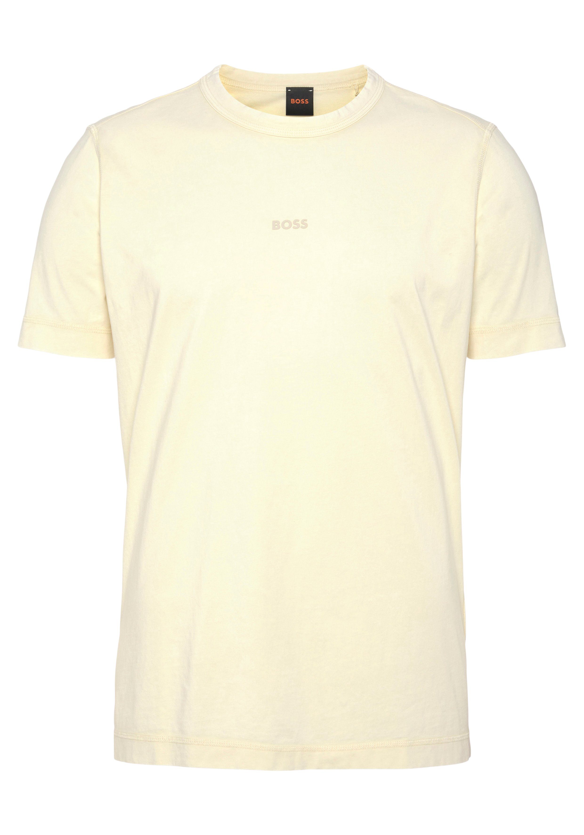 BOSS Piping ORANGE Crewneck T-Shirt mit (1-tlg) beige am Tokks